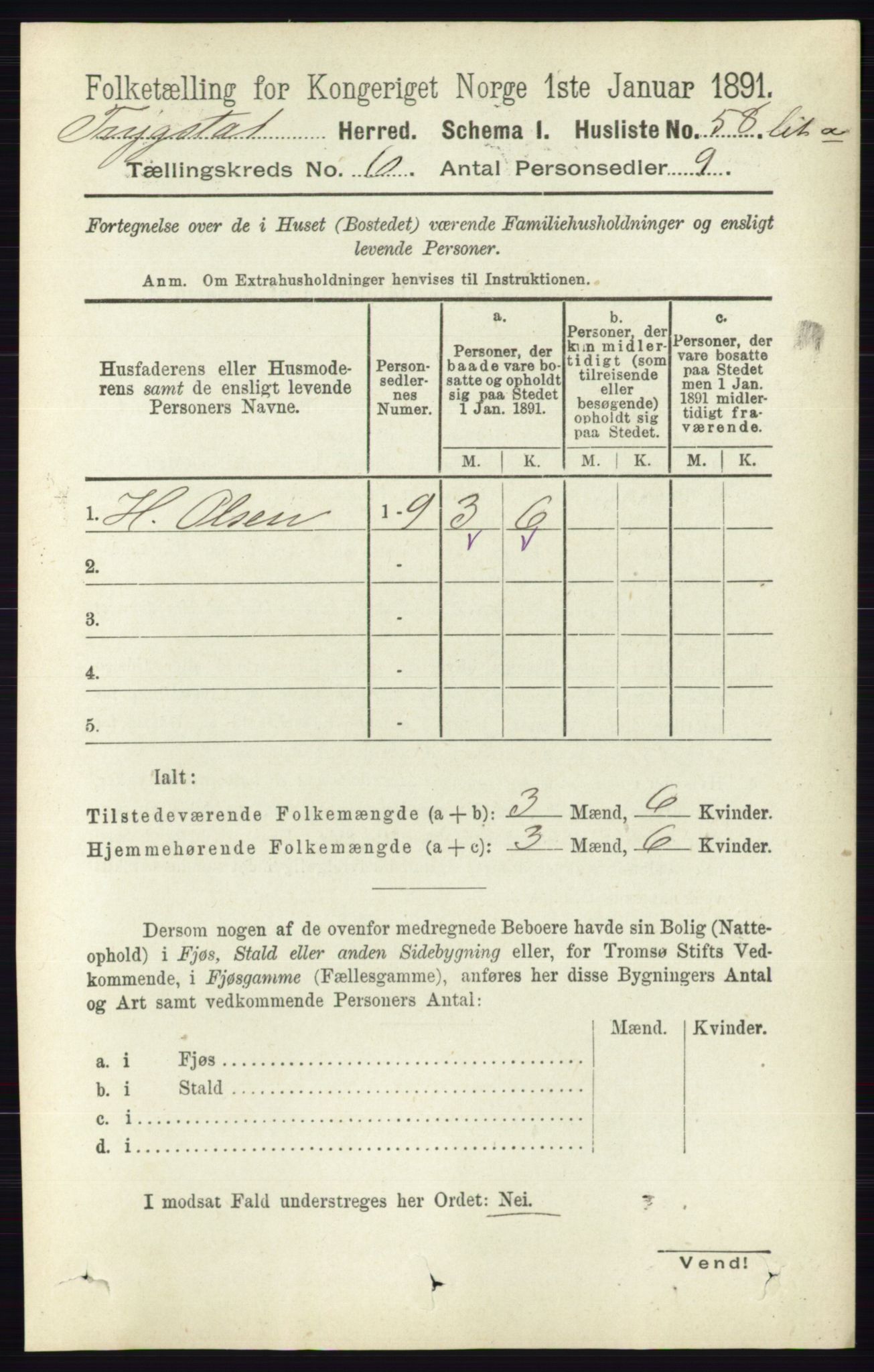 RA, 1891 Census for 0122 Trøgstad, 1891, p. 2483