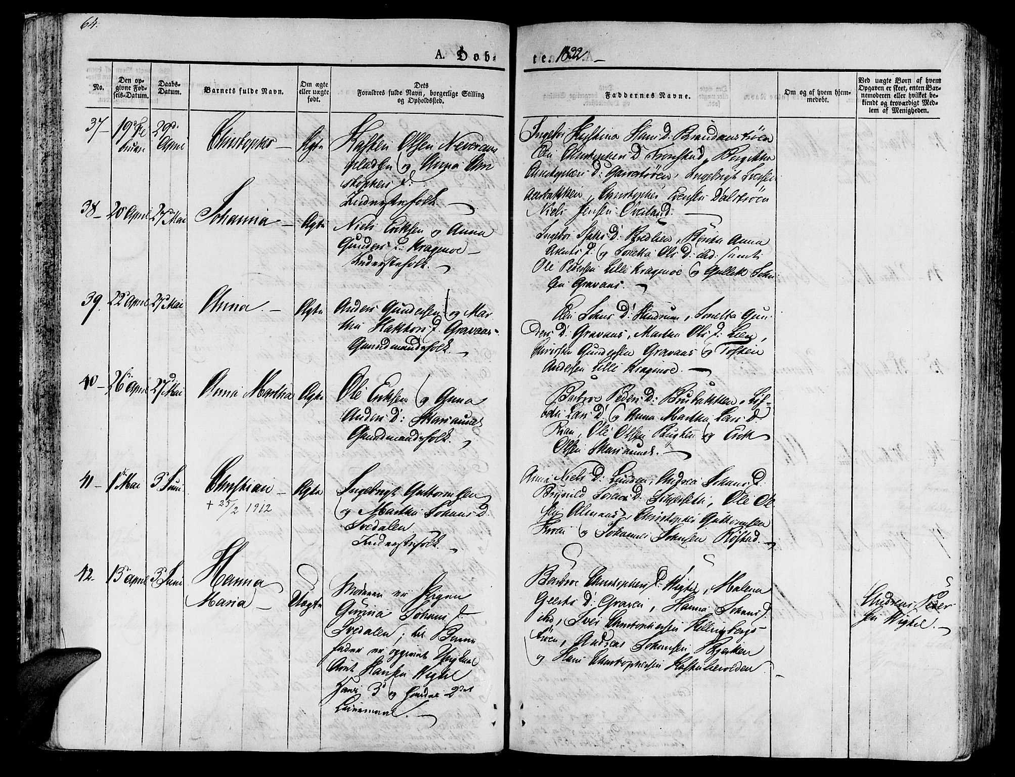 Ministerialprotokoller, klokkerbøker og fødselsregistre - Nord-Trøndelag, SAT/A-1458/701/L0006: Parish register (official) no. 701A06, 1825-1841, p. 64