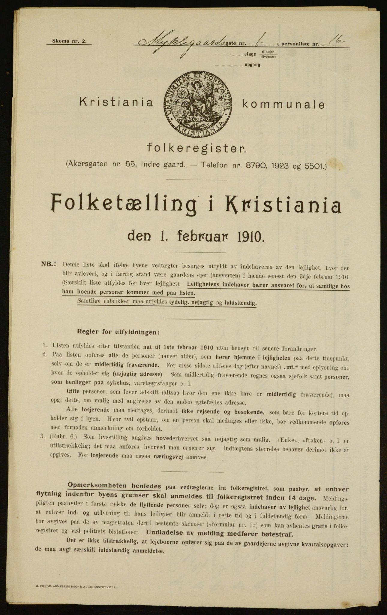 OBA, Municipal Census 1910 for Kristiania, 1910, p. 65851