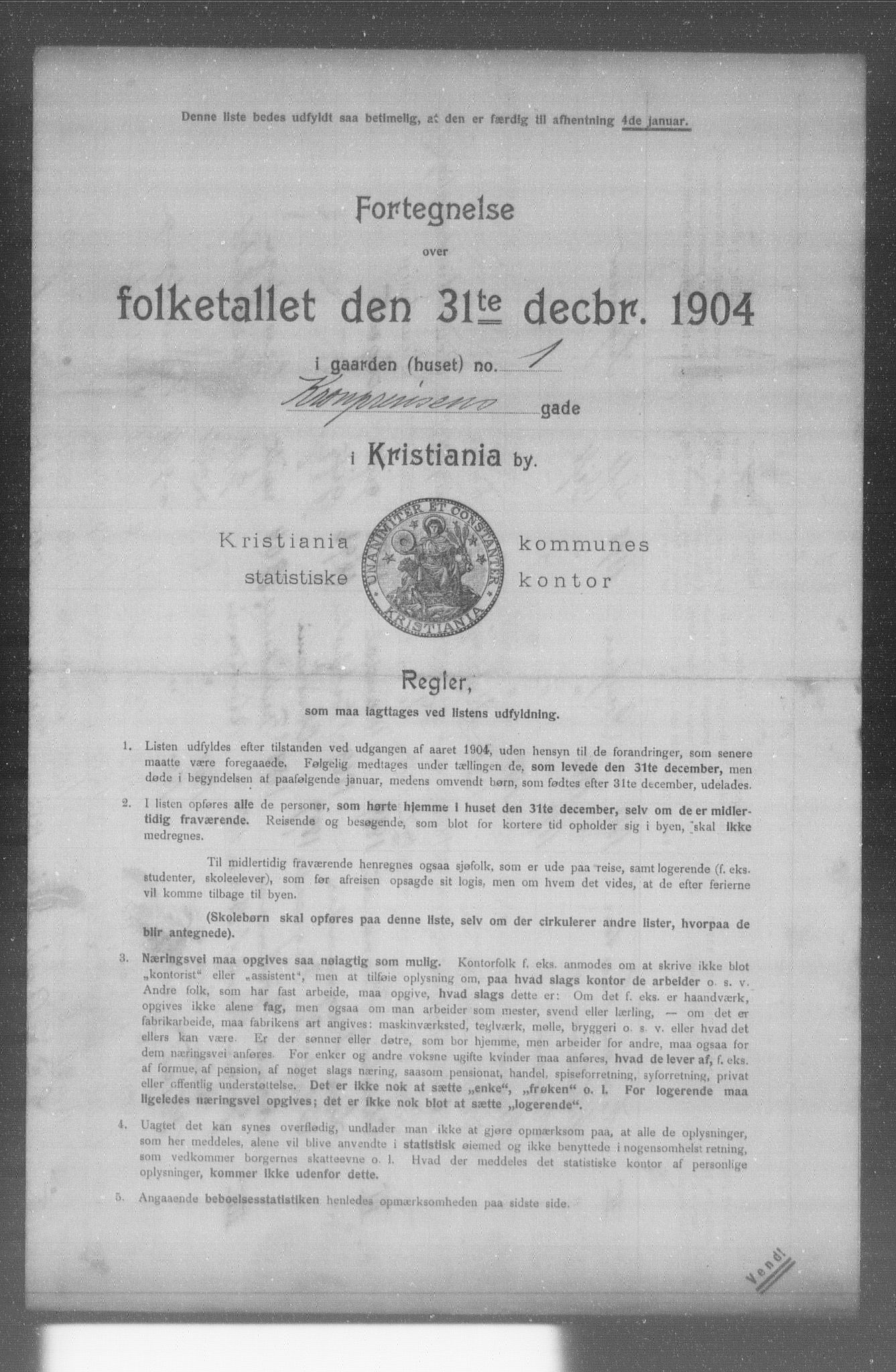 OBA, Municipal Census 1904 for Kristiania, 1904, p. 10523