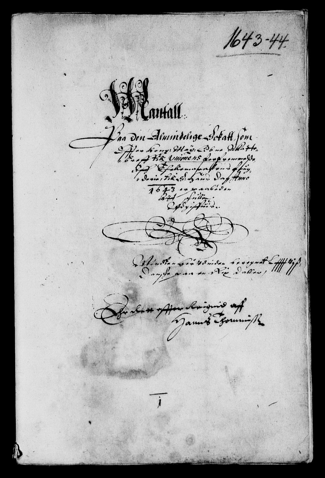 Rentekammeret inntil 1814, Reviderte regnskaper, Lensregnskaper, AV/RA-EA-5023/R/Rb/Rbp/L0029: Bratsberg len, 1643-1644