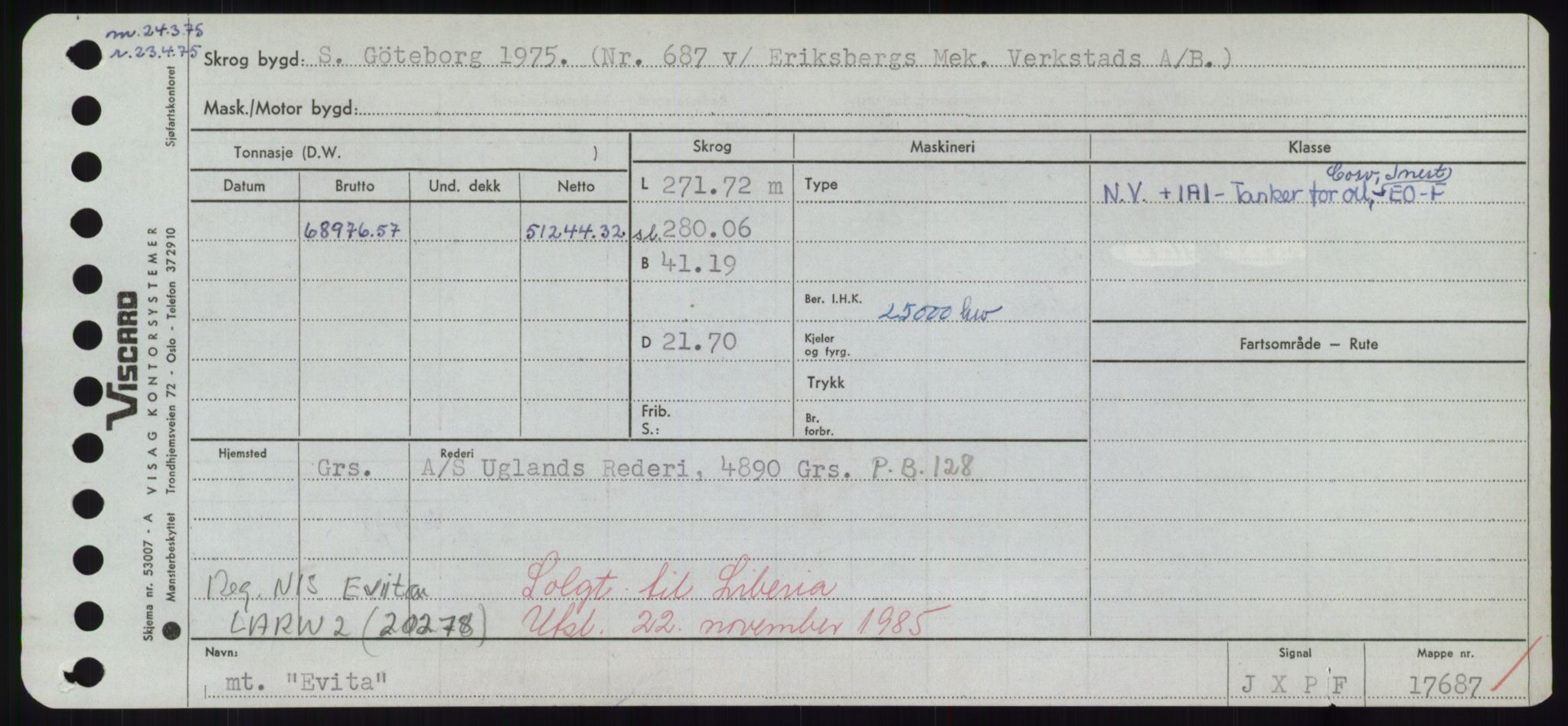 Sjøfartsdirektoratet med forløpere, Skipsmålingen, RA/S-1627/H/Hd/L0009: Fartøy, E, p. 617