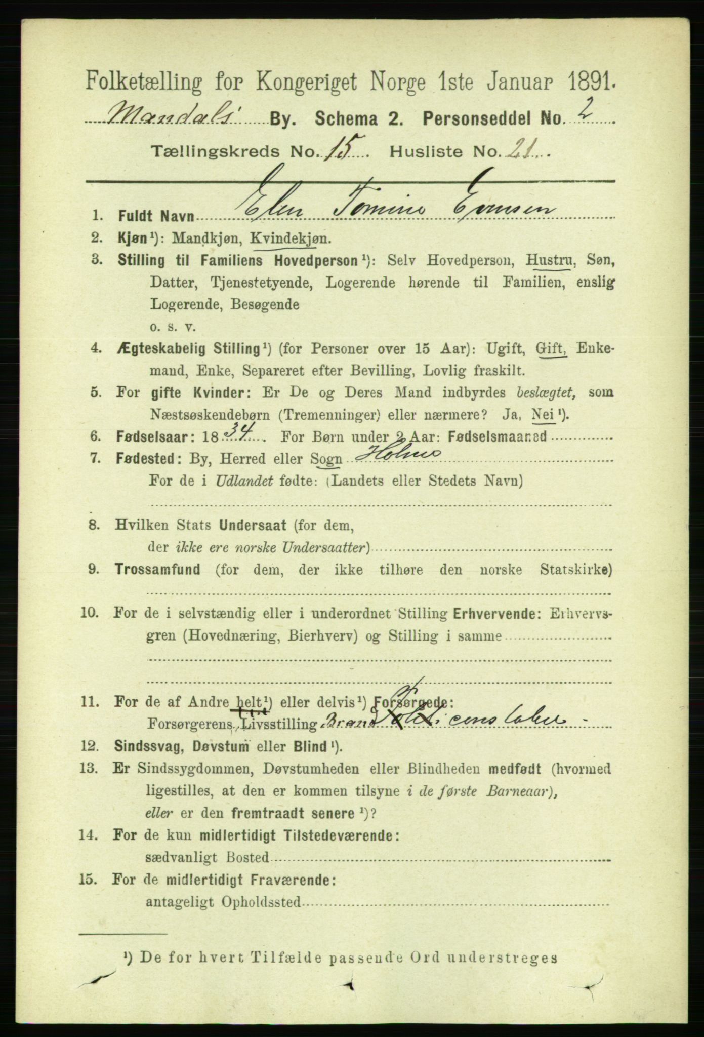 RA, 1891 census for 1002 Mandal, 1891, p. 3448