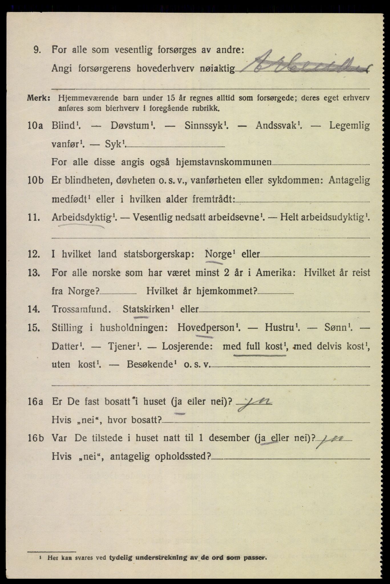 SAK, 1920 census for Kvinesdal, 1920, p. 4882