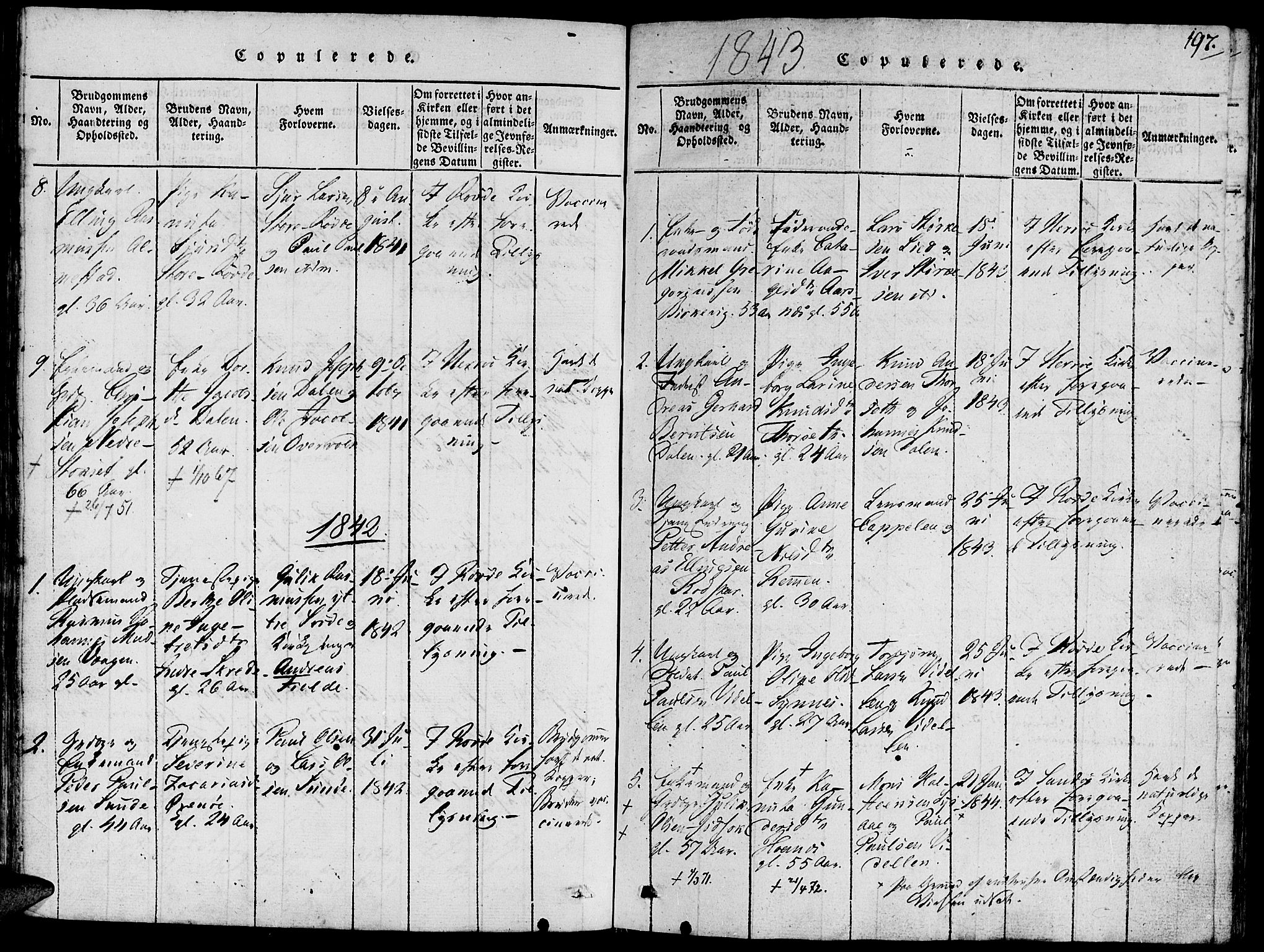 Ministerialprotokoller, klokkerbøker og fødselsregistre - Møre og Romsdal, AV/SAT-A-1454/504/L0054: Parish register (official) no. 504A01, 1816-1861, p. 197