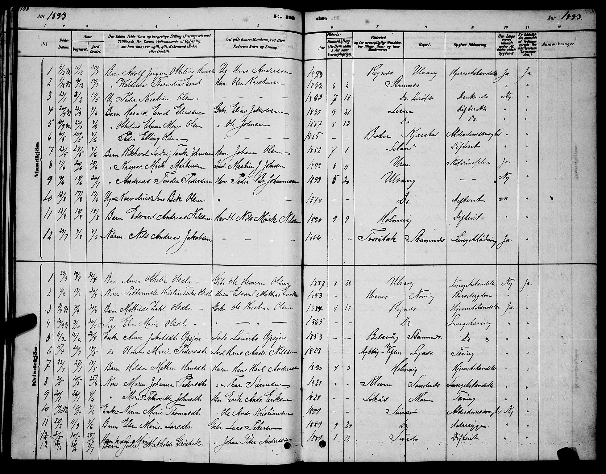 Ministerialprotokoller, klokkerbøker og fødselsregistre - Nordland, AV/SAT-A-1459/831/L0477: Parish register (copy) no. 831C04, 1878-1897, p. 199