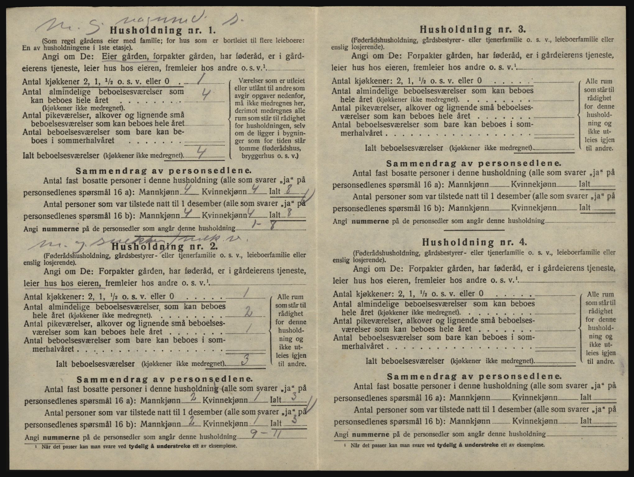 SAO, 1920 census for Glemmen, 1920, p. 736