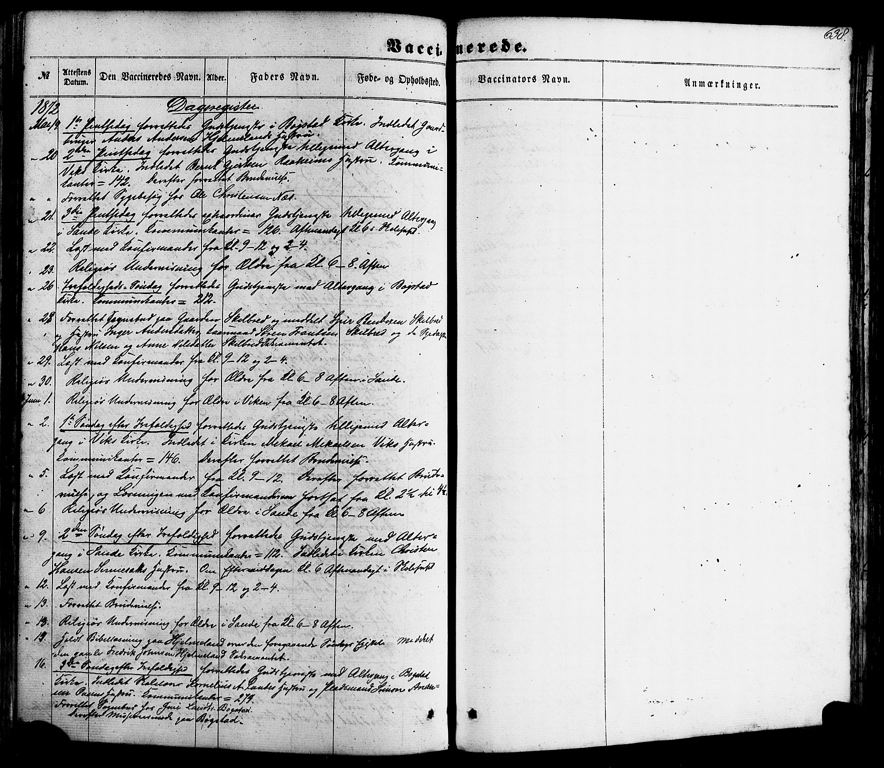 Gaular sokneprestembete, SAB/A-80001/H/Haa: Parish register (official) no. A 5, 1860-1881, p. 638