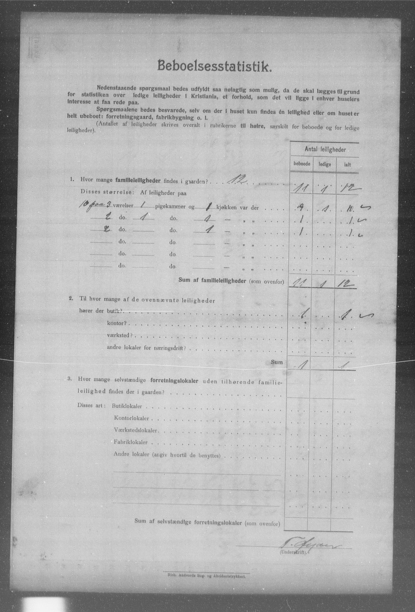 OBA, Municipal Census 1904 for Kristiania, 1904, p. 1731