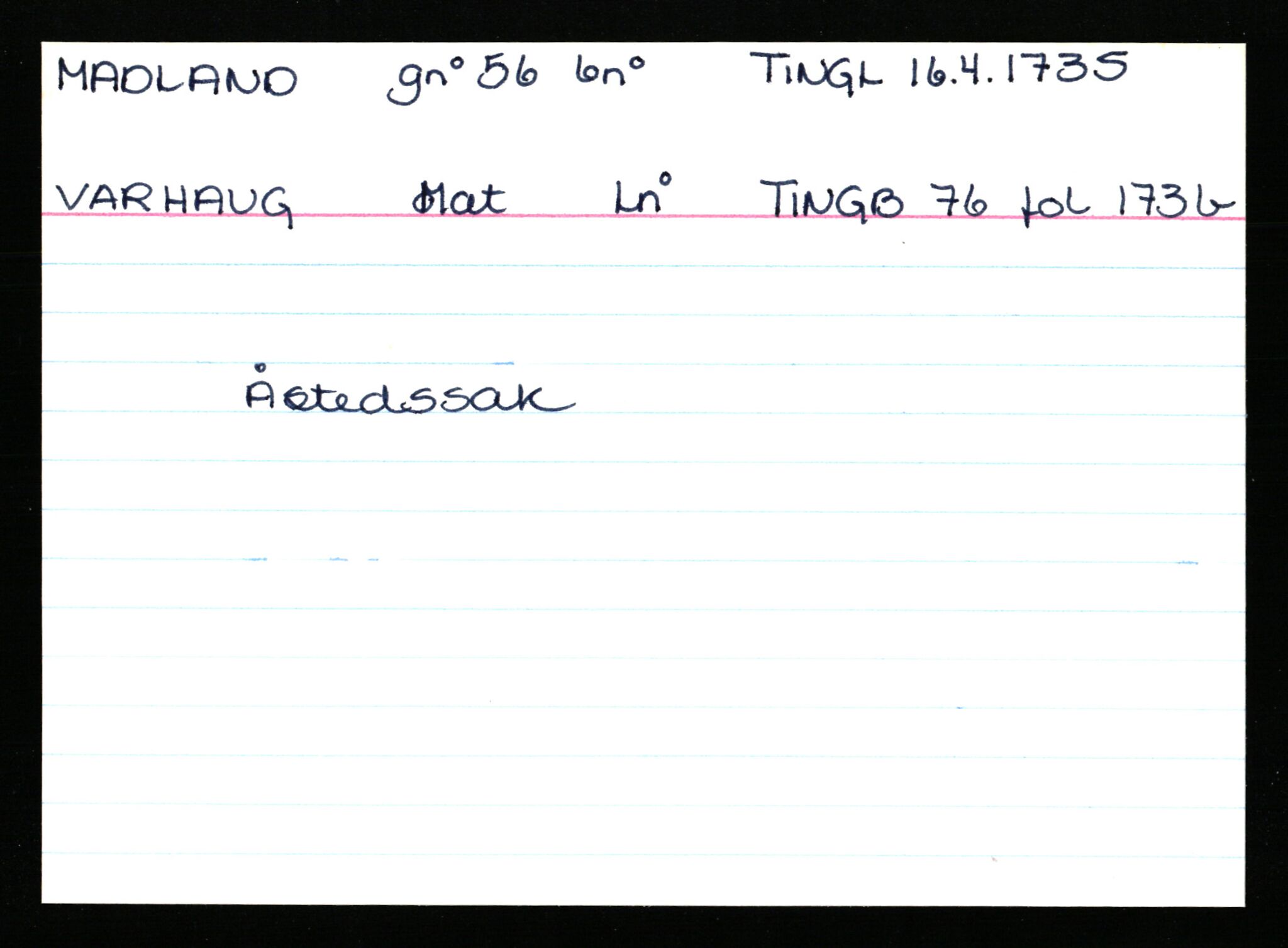 Statsarkivet i Stavanger, AV/SAST-A-101971/03/Y/Ym/L0037: Åstedskort sortert etter gårdsnavn: Lædre - Mauland, 1600-1950, p. 222