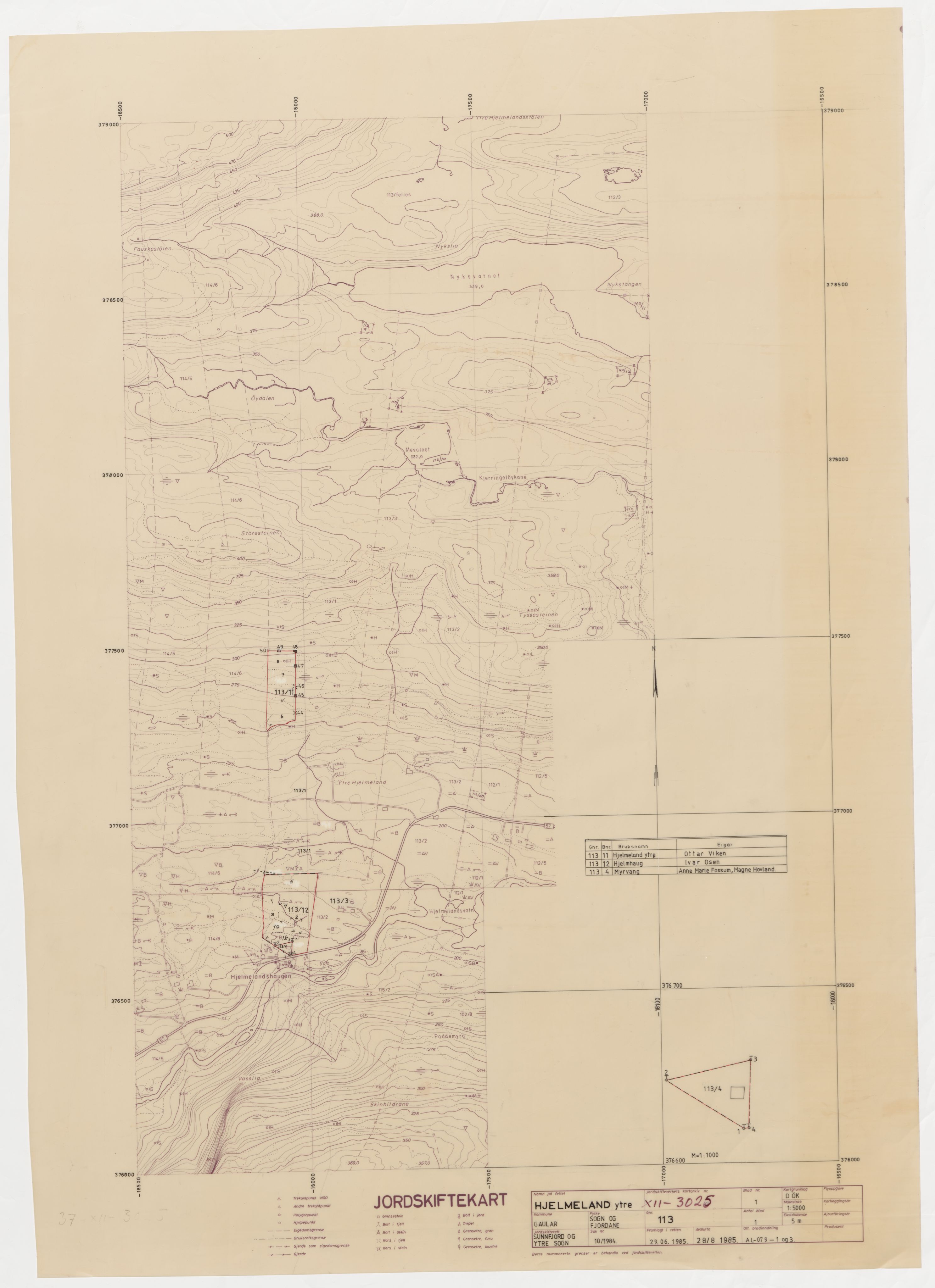 Jordskifteverkets kartarkiv, RA/S-3929/T, 1859-1988, p. 3707
