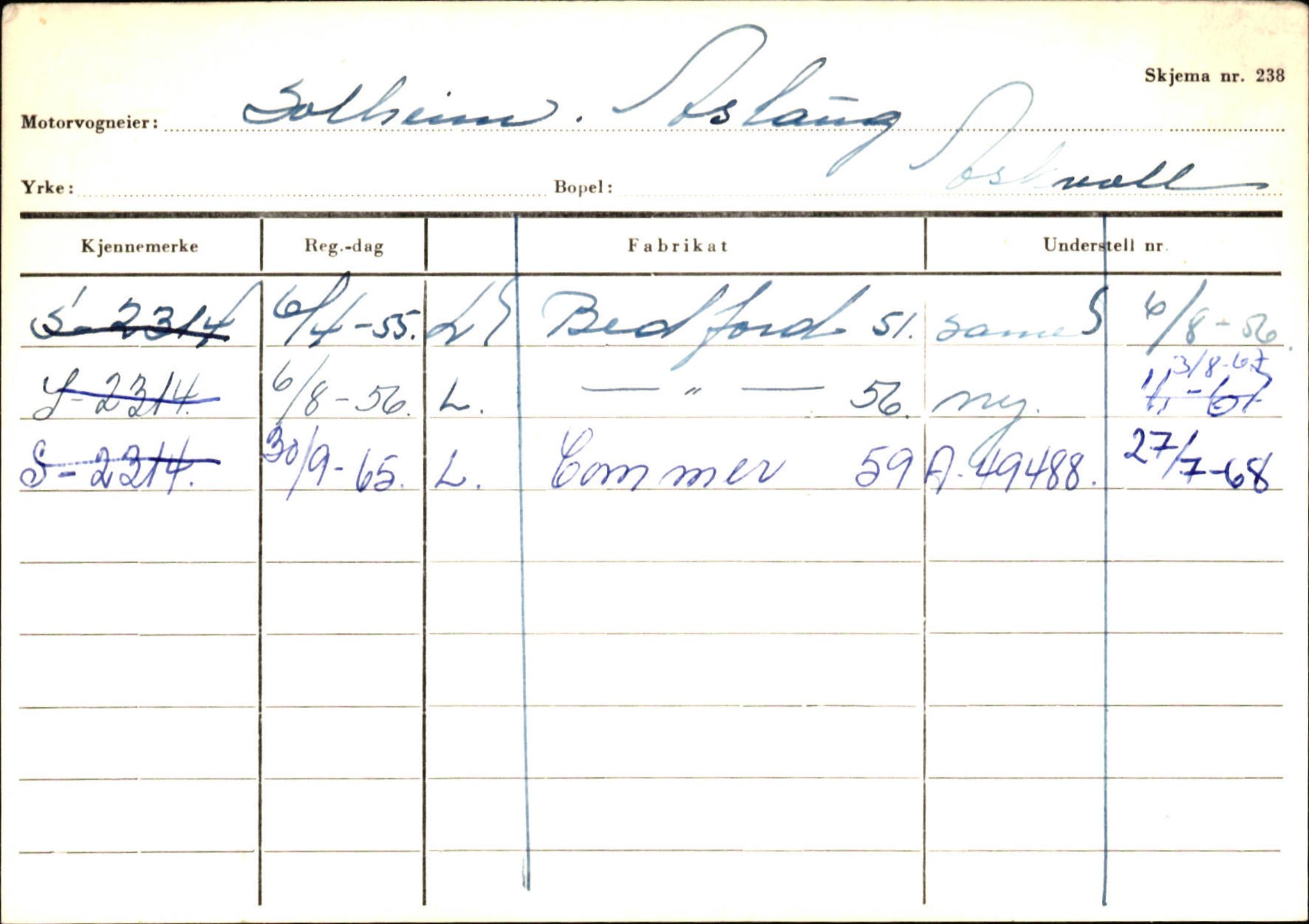 Statens vegvesen, Sogn og Fjordane vegkontor, AV/SAB-A-5301/4/F/L0132: Eigarregister Askvoll A-Å. Balestrand A-Å, 1945-1975, p. 1149