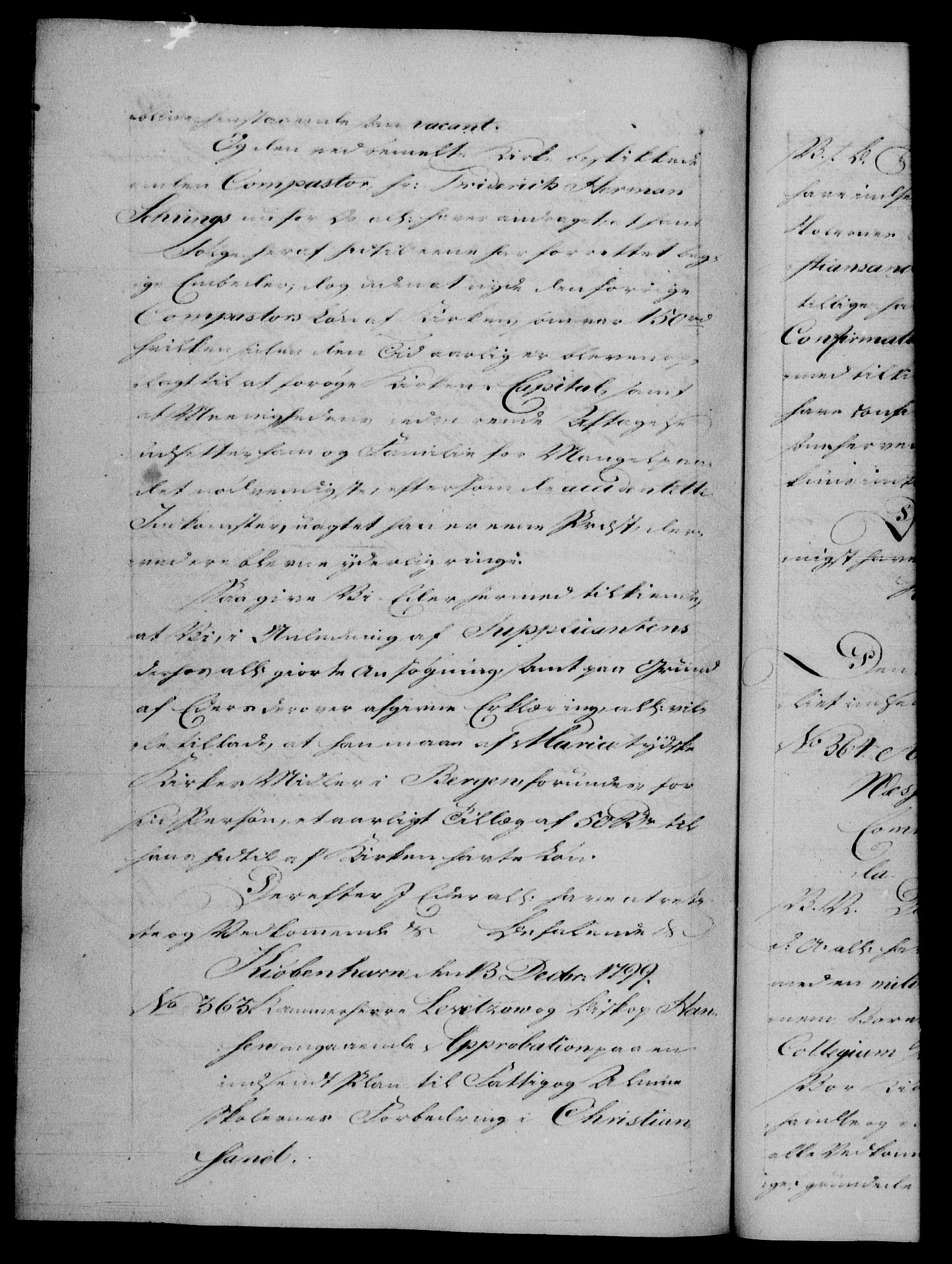 Danske Kanselli 1572-1799, AV/RA-EA-3023/F/Fc/Fca/Fcab/L0046: Norske tegnelser, 1797-1799, p. 529b