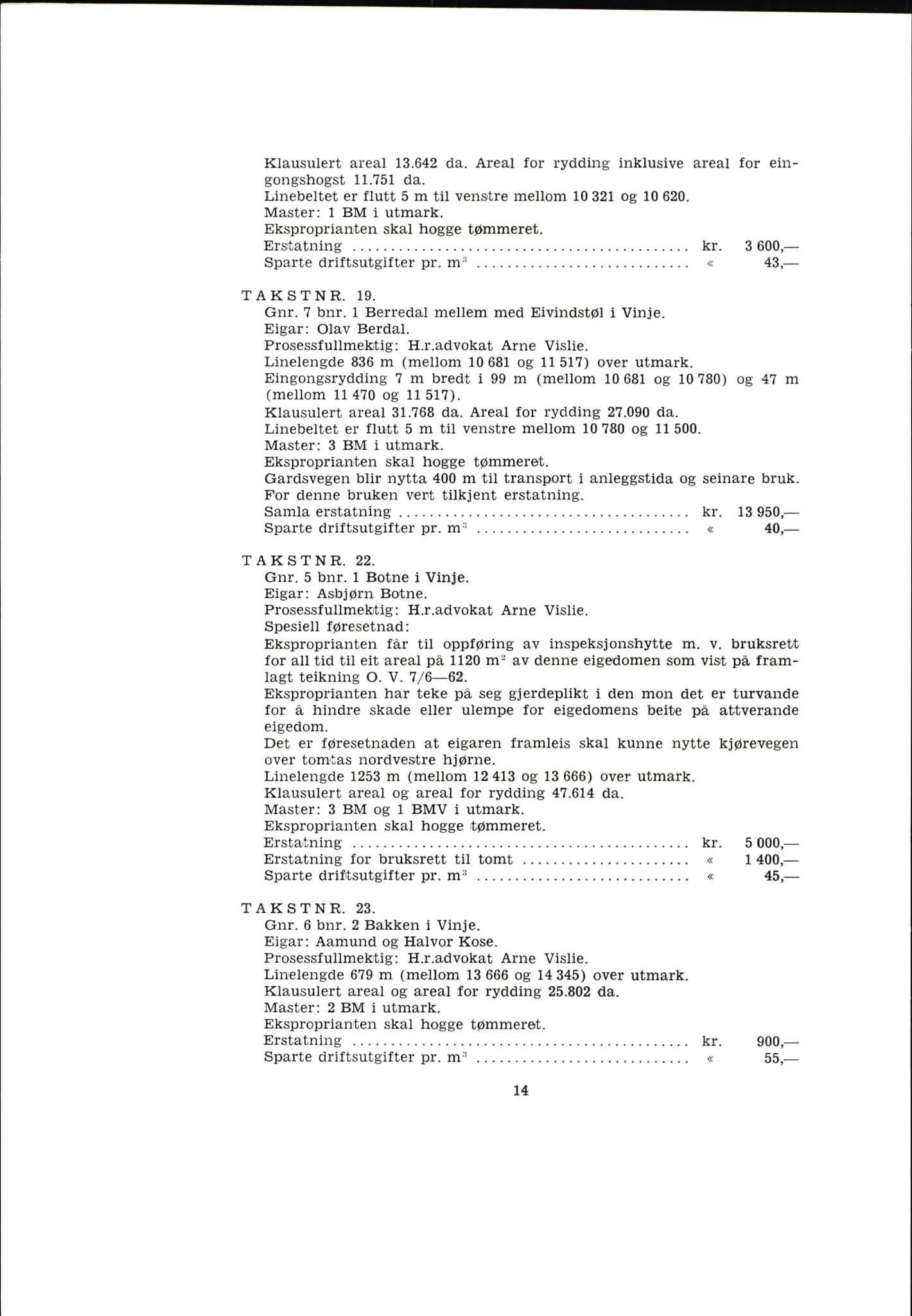 Vest-Telemark sorenskriveri, AV/SAKO-A-134/F/Fo/Fob/L0002: Skjønn/rettsbøker for kraftutbygging/veg, 1963-1968, p. 16