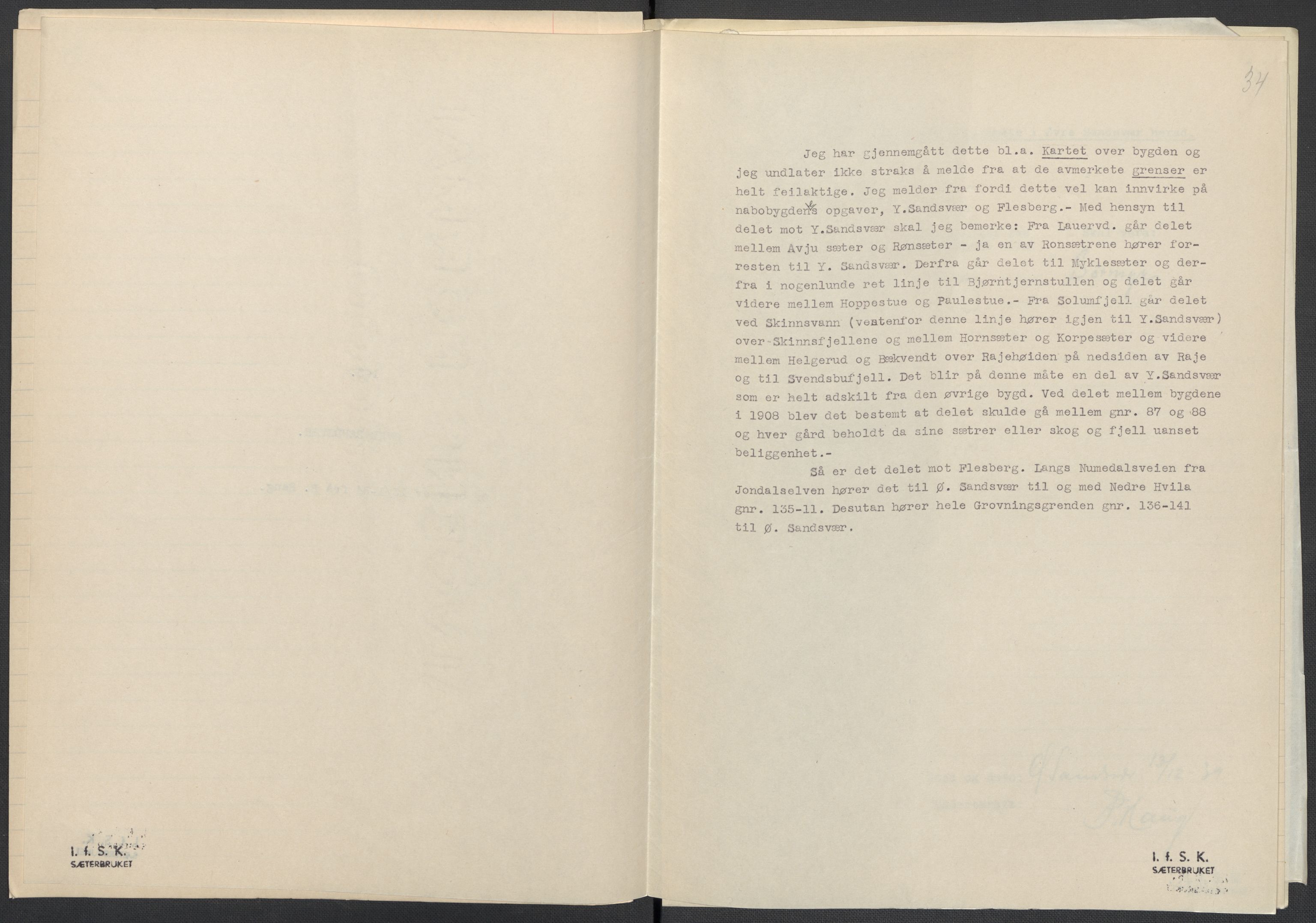 Instituttet for sammenlignende kulturforskning, AV/RA-PA-0424/F/Fc/L0006/0002: Eske B6: / Buskerud (perm XIV), 1934-1940, p. 34