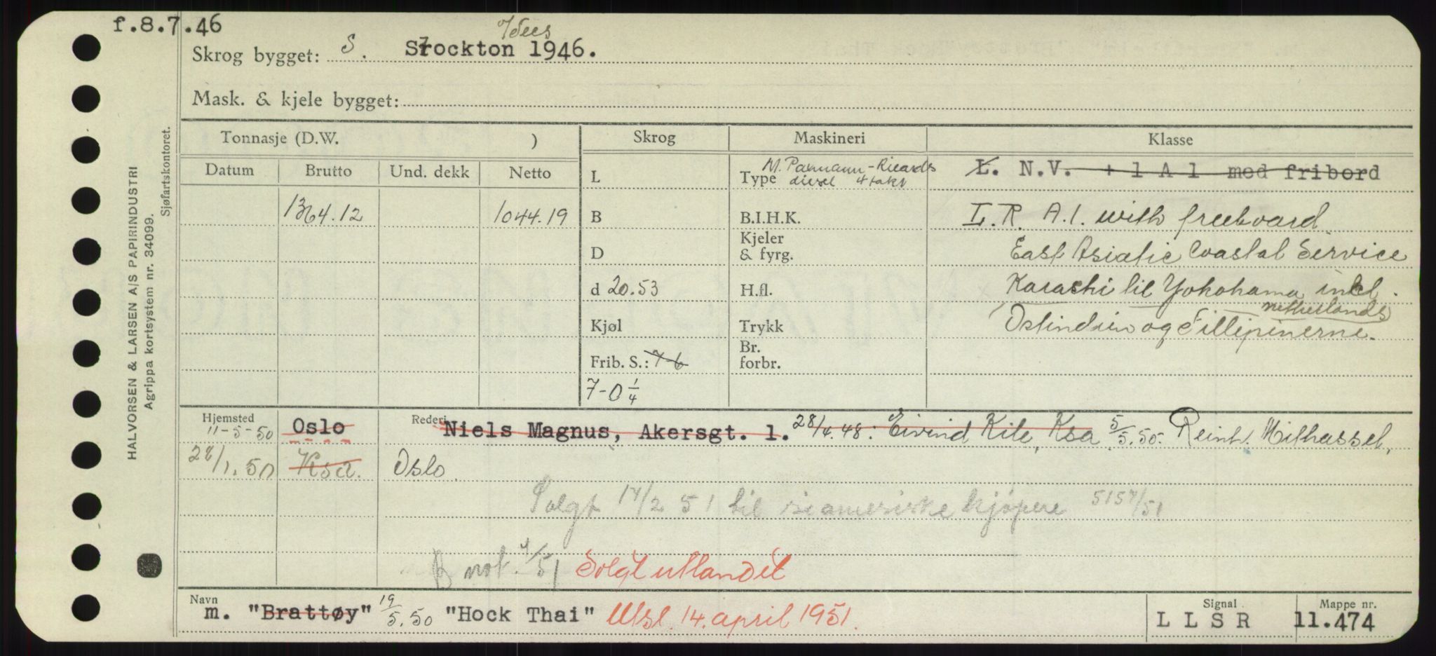 Sjøfartsdirektoratet med forløpere, Skipsmålingen, RA/S-1627/H/Hd/L0016: Fartøy, Hid-Holg, p. 143