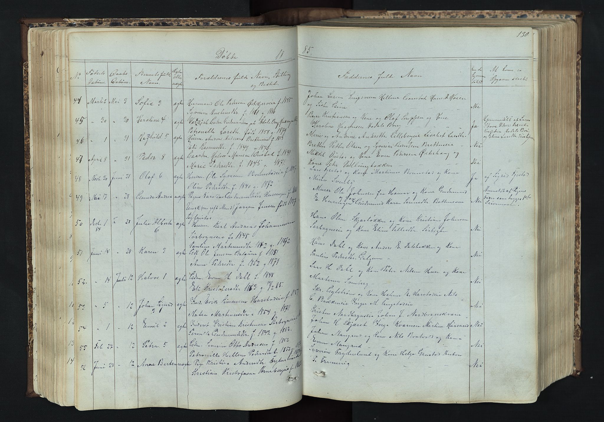 Romedal prestekontor, AV/SAH-PREST-004/L/L0011: Parish register (copy) no. 11, 1867-1895, p. 130