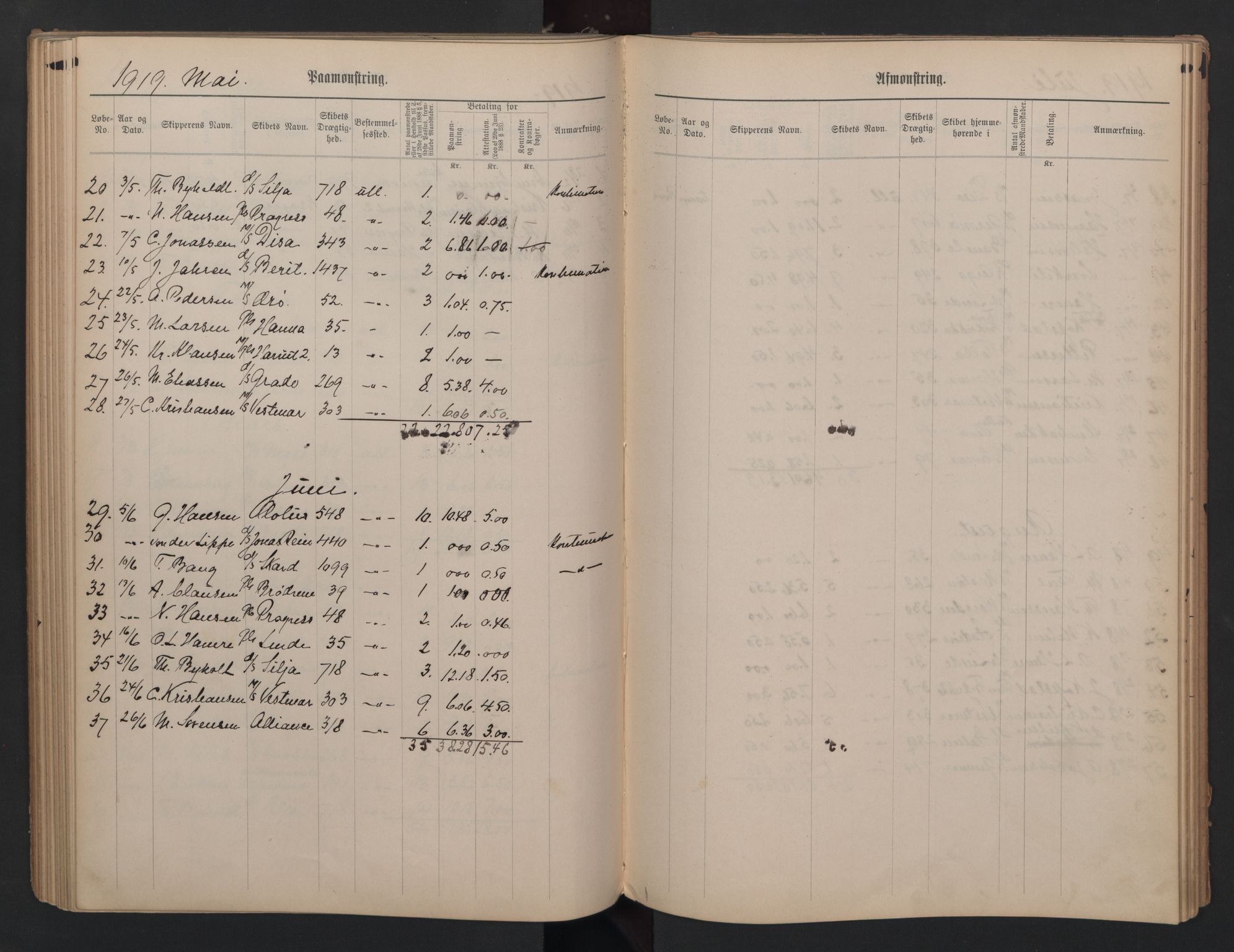 Kragerø innrulleringskontor, AV/SAKO-A-830/H/Ha/L0003: Mønstringsjournal, 1911-1930, p. 66