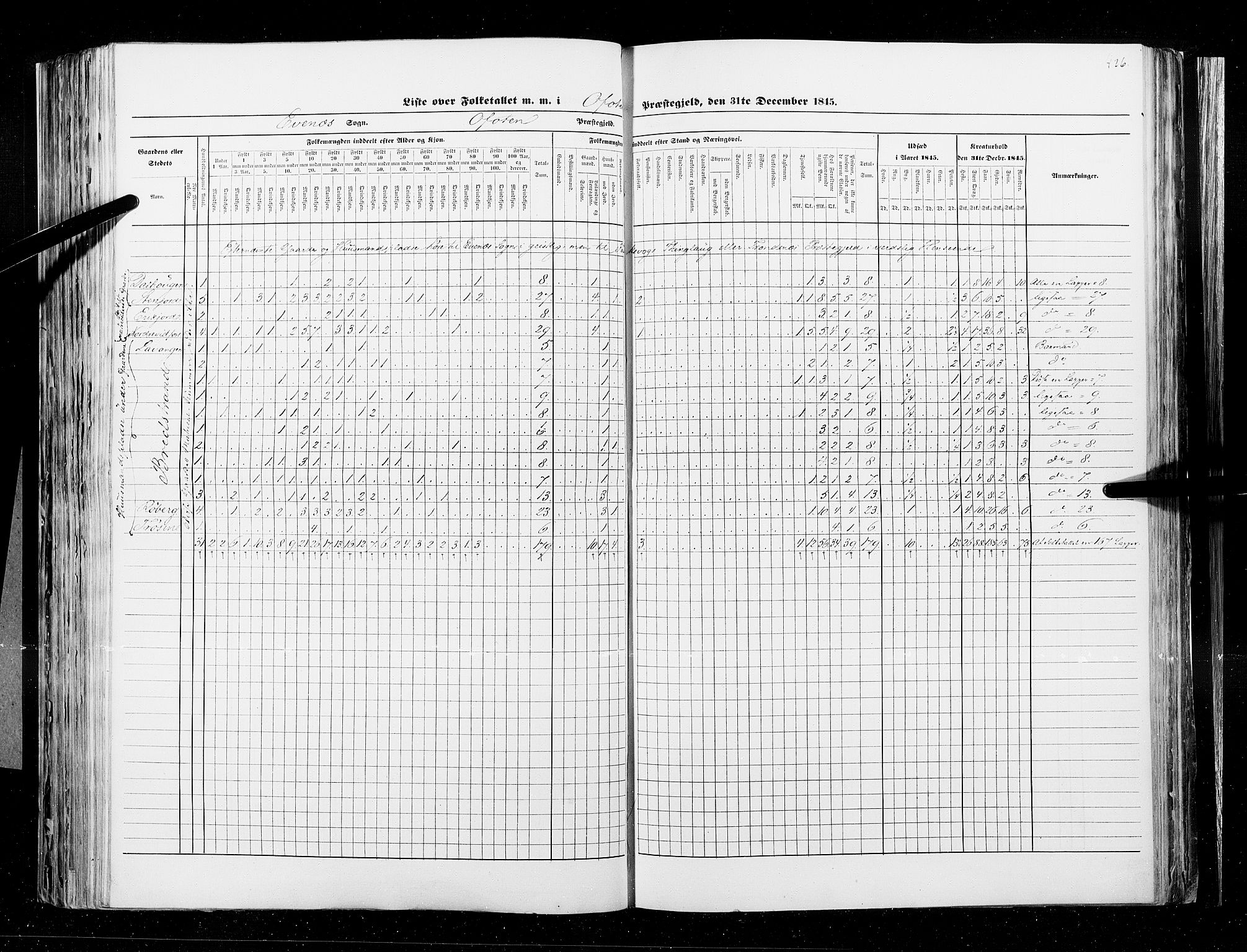 RA, Census 1845, vol. 9B: Nordland amt, 1845, p. 426