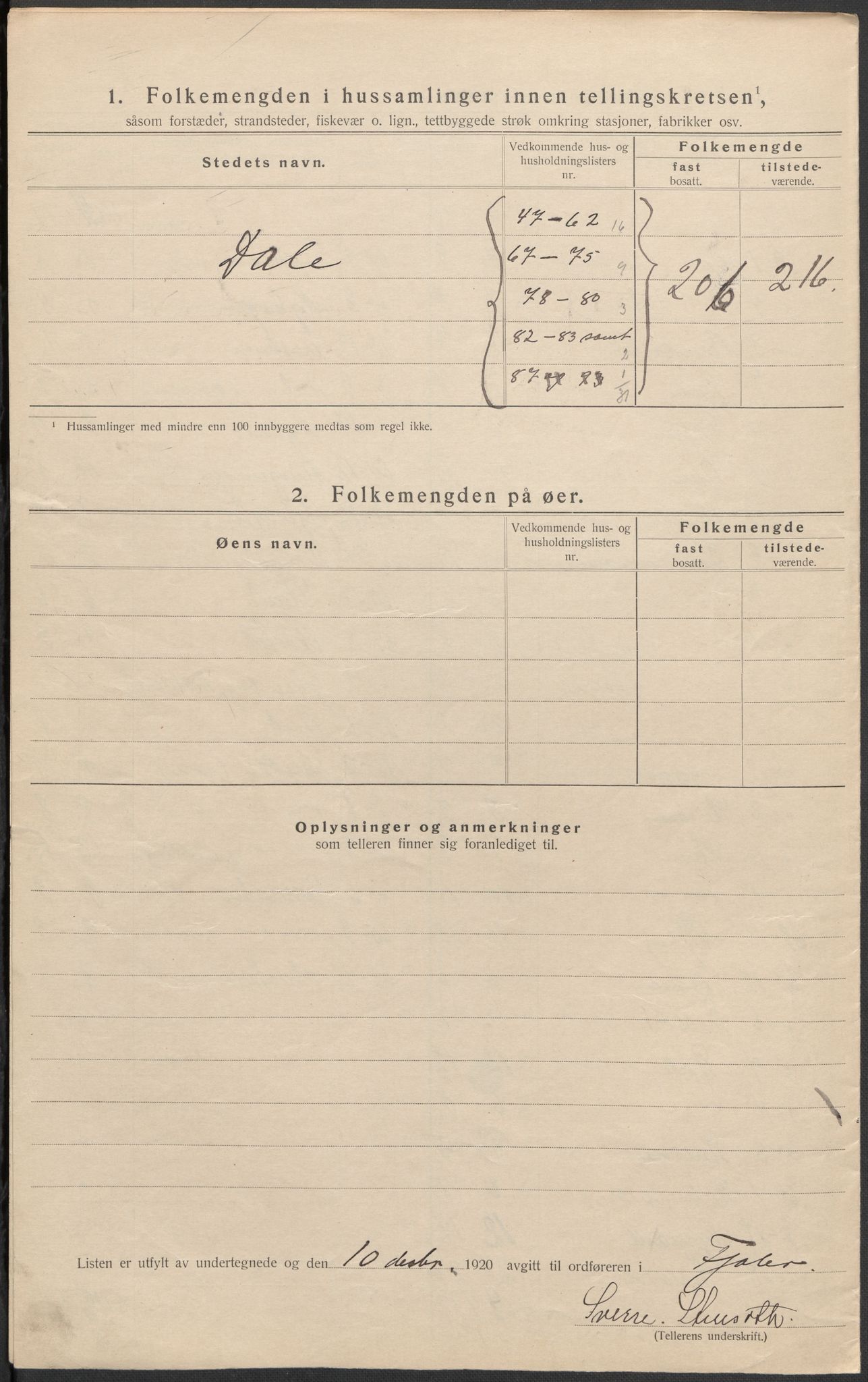 SAB, 1920 census for Fjaler, 1920, p. 40