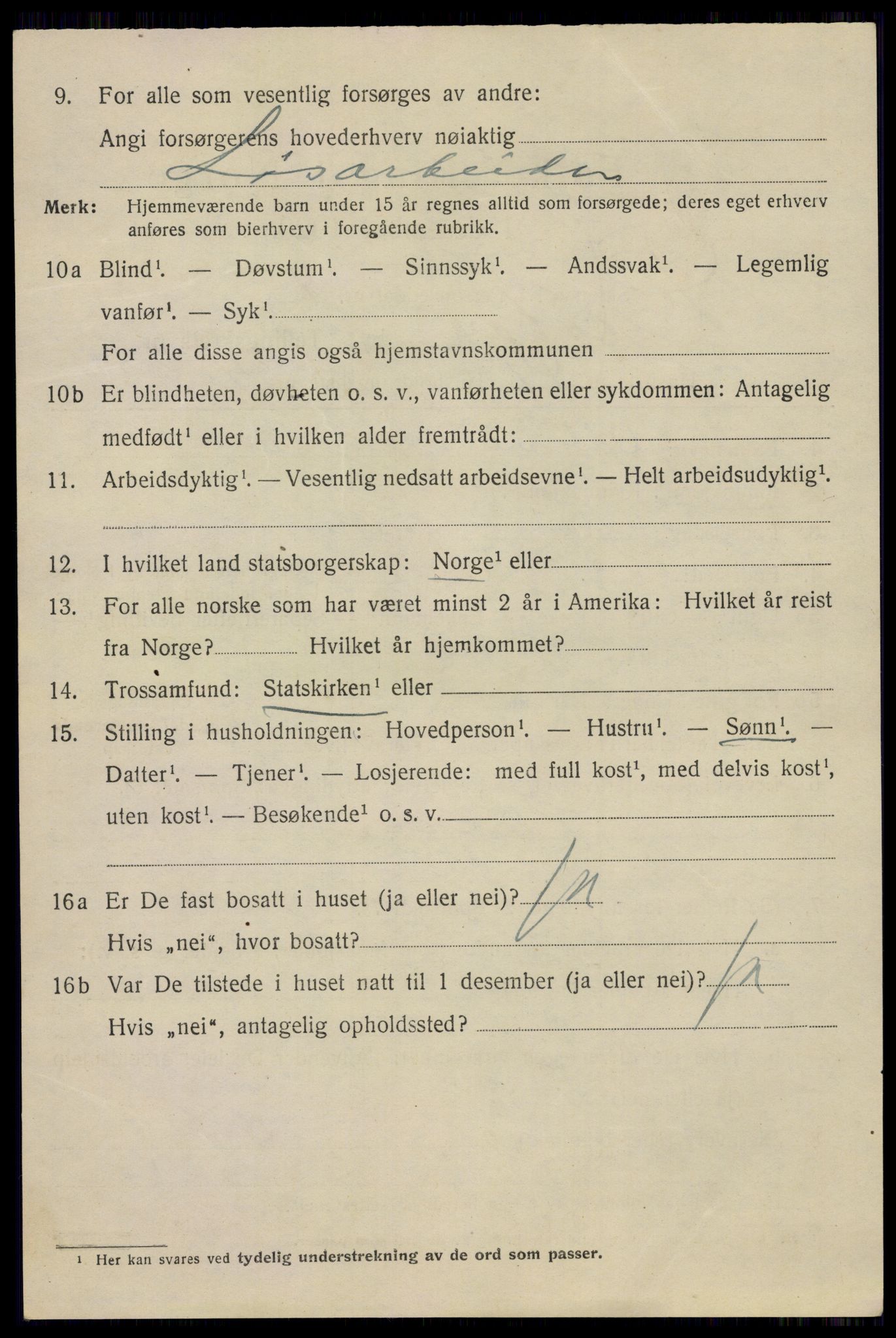 SAO, 1920 census for Drøbak, 1920, p. 4046