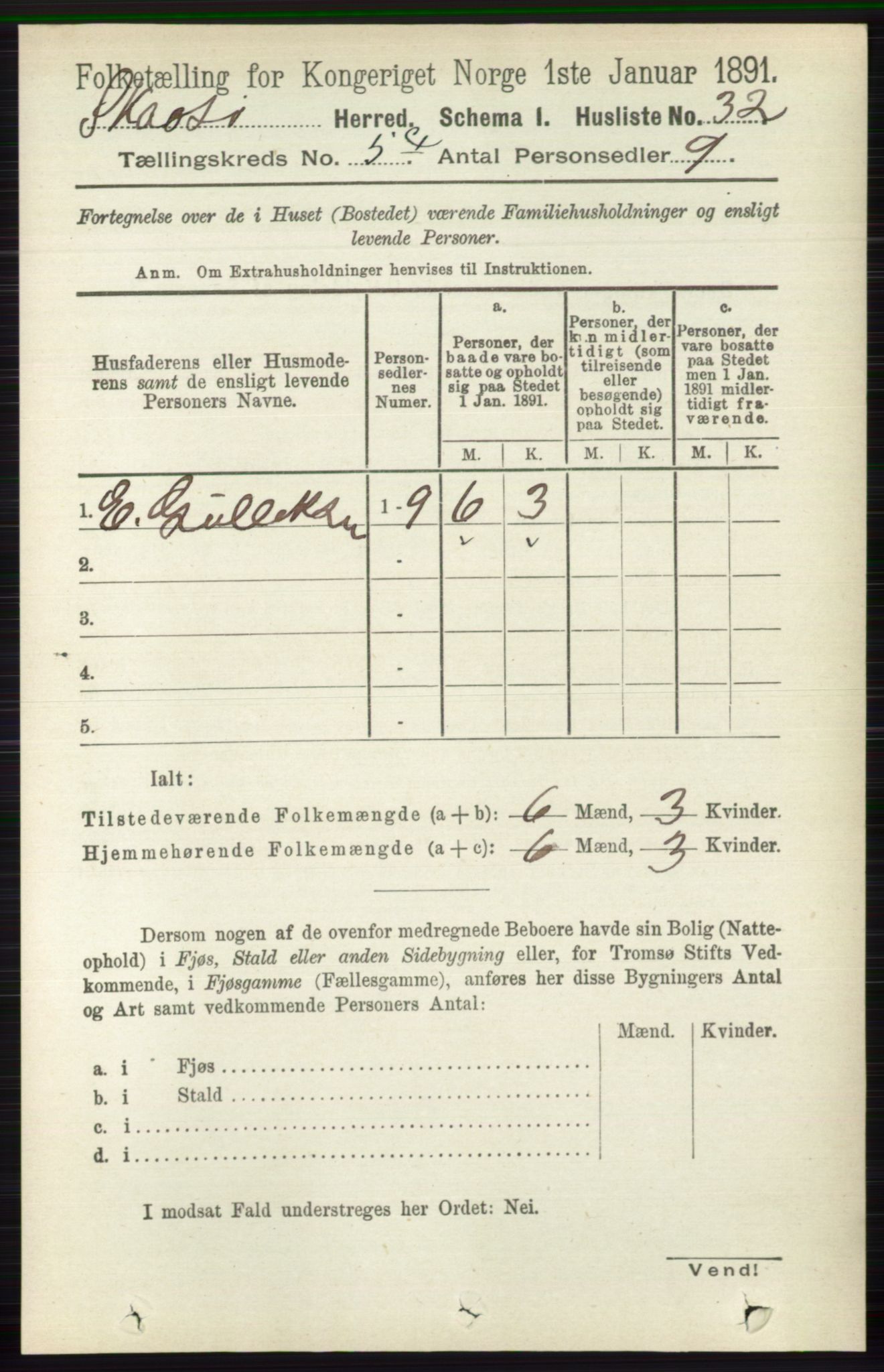 RA, 1891 census for 0815 Skåtøy, 1891, p. 2667