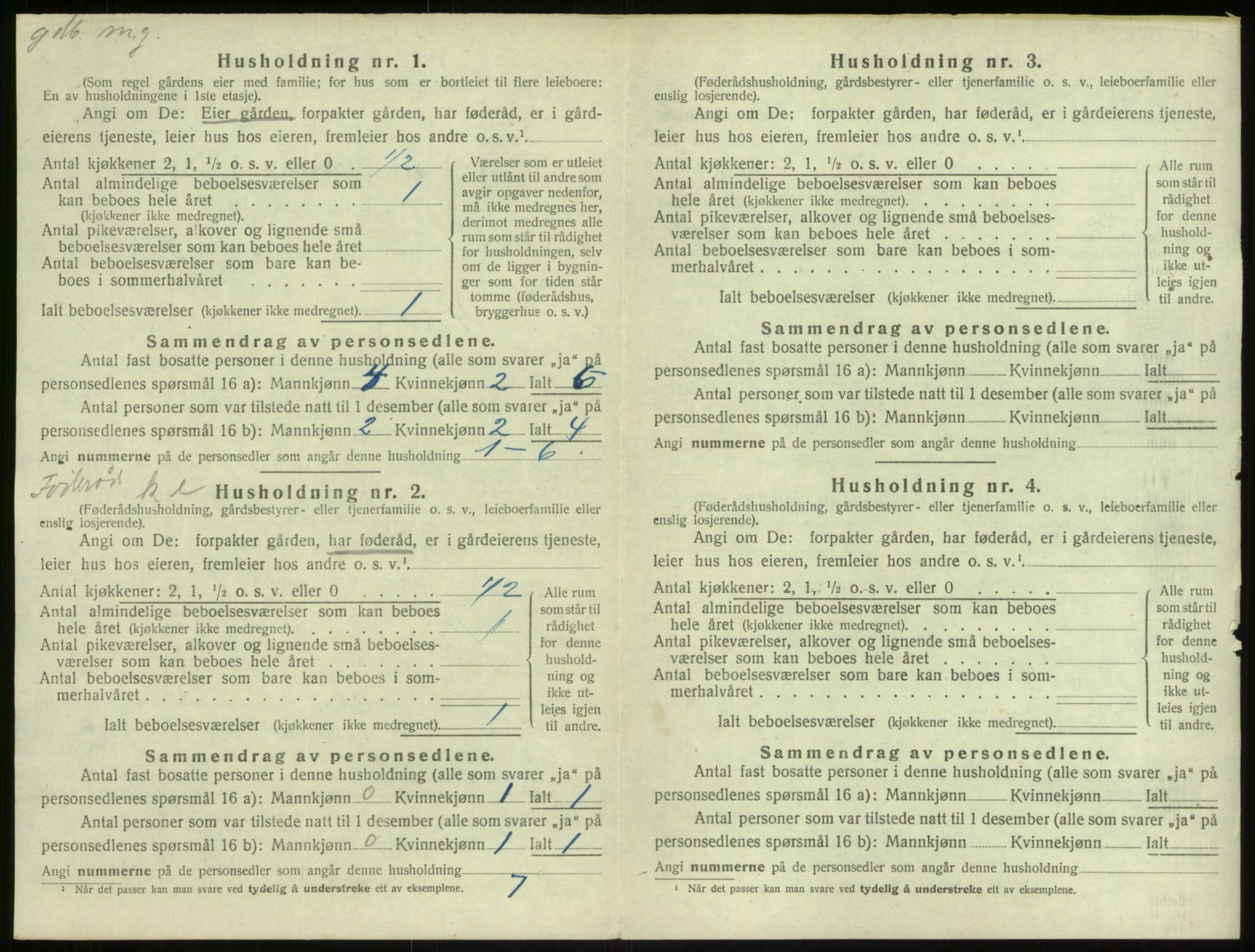 SAB, 1920 census for Herdla, 1920, p. 583