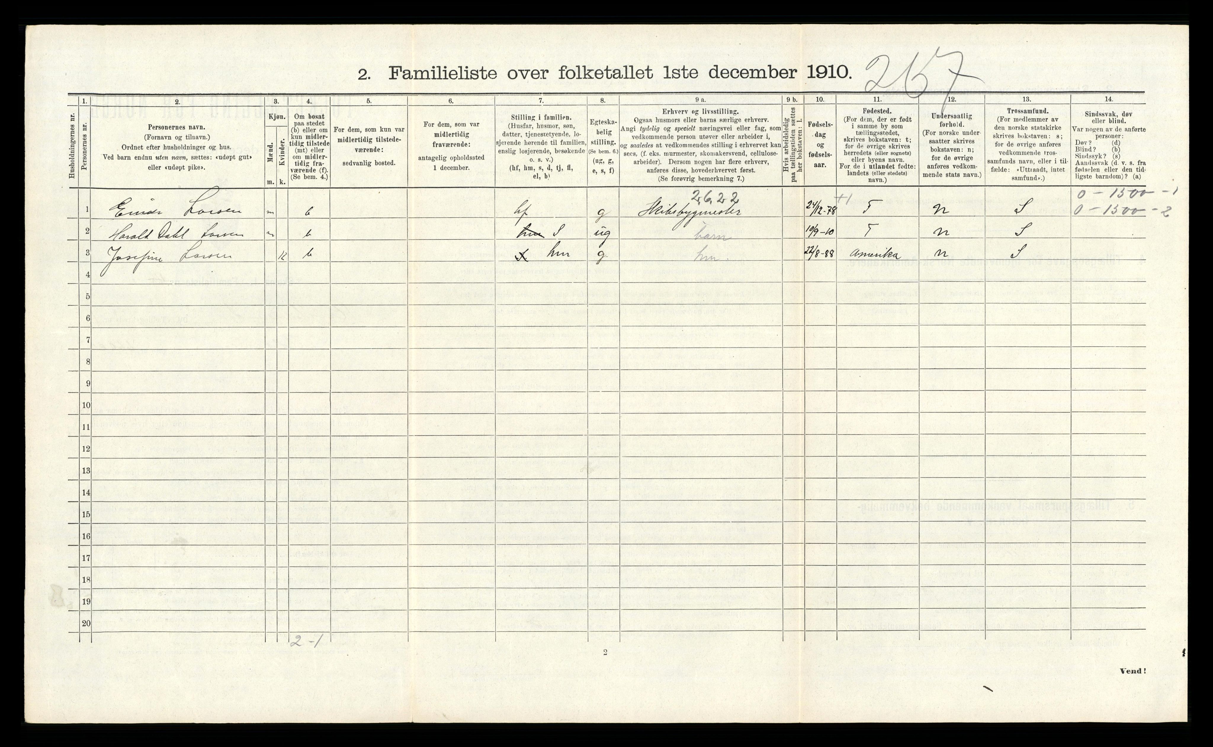 RA, 1910 census for Kristiansand, 1910, p. 345