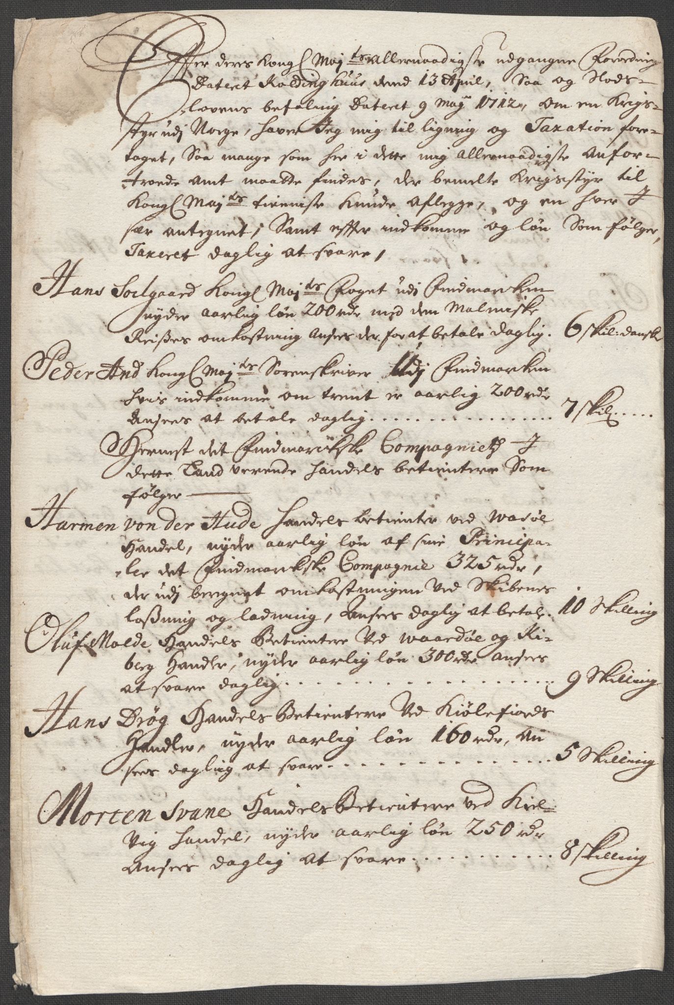 Rentekammeret inntil 1814, Reviderte regnskaper, Fogderegnskap, AV/RA-EA-4092/R69/L4856: Fogderegnskap Finnmark/Vardøhus, 1713-1715, p. 124