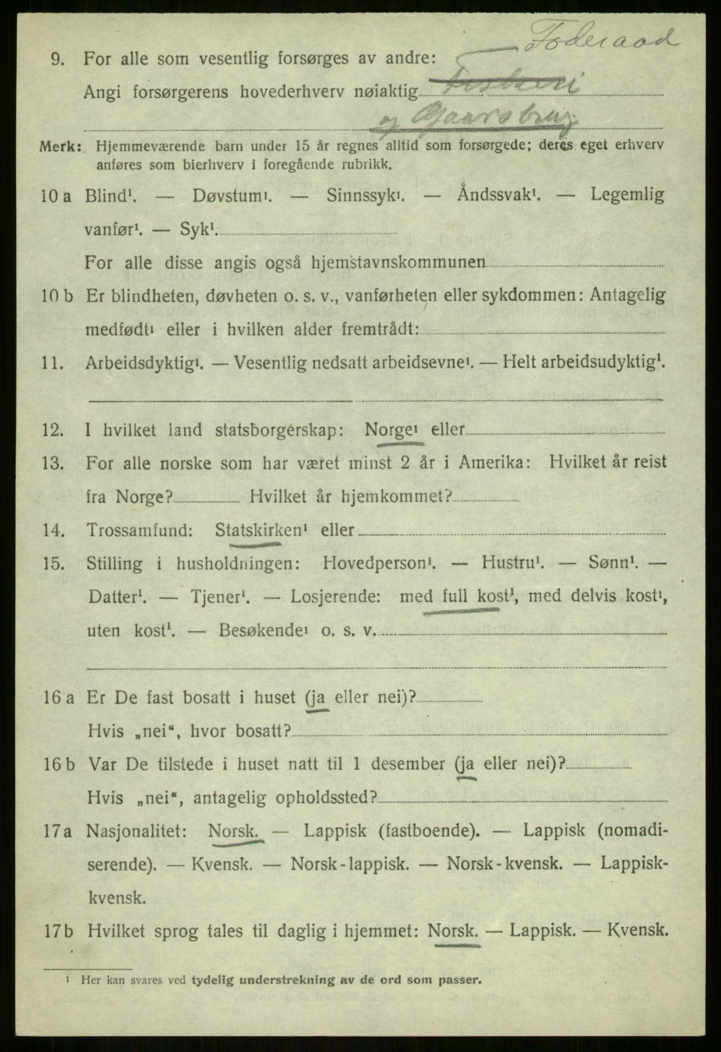 SATØ, 1920 census for Sørreisa, 1920, p. 2277