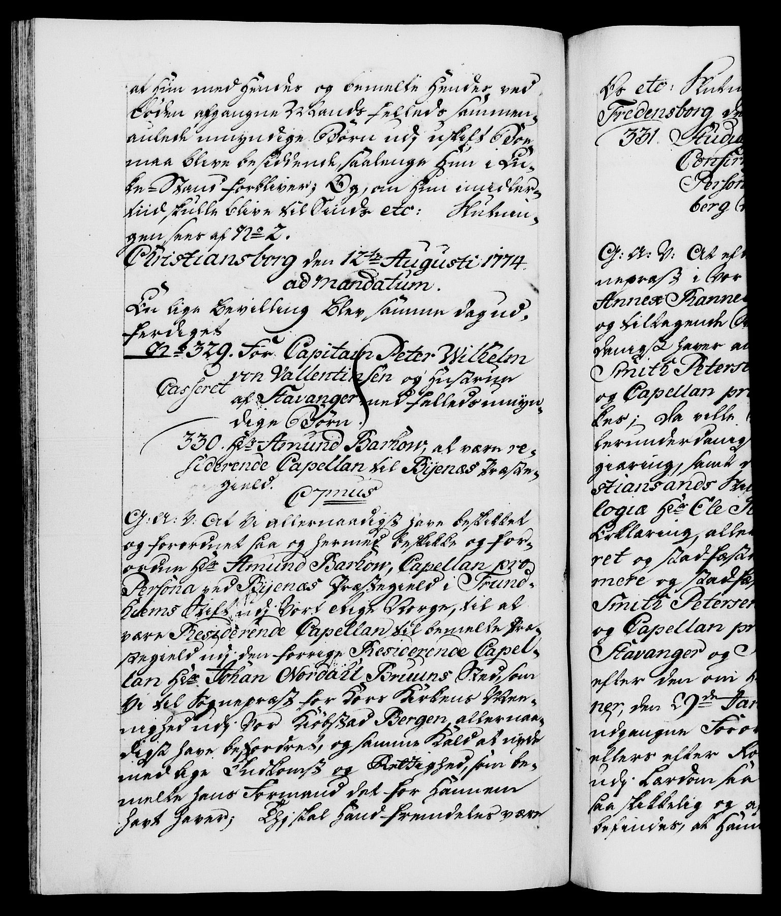 Danske Kanselli 1572-1799, AV/RA-EA-3023/F/Fc/Fca/Fcaa/L0046: Norske registre, 1773-1775, p. 521b