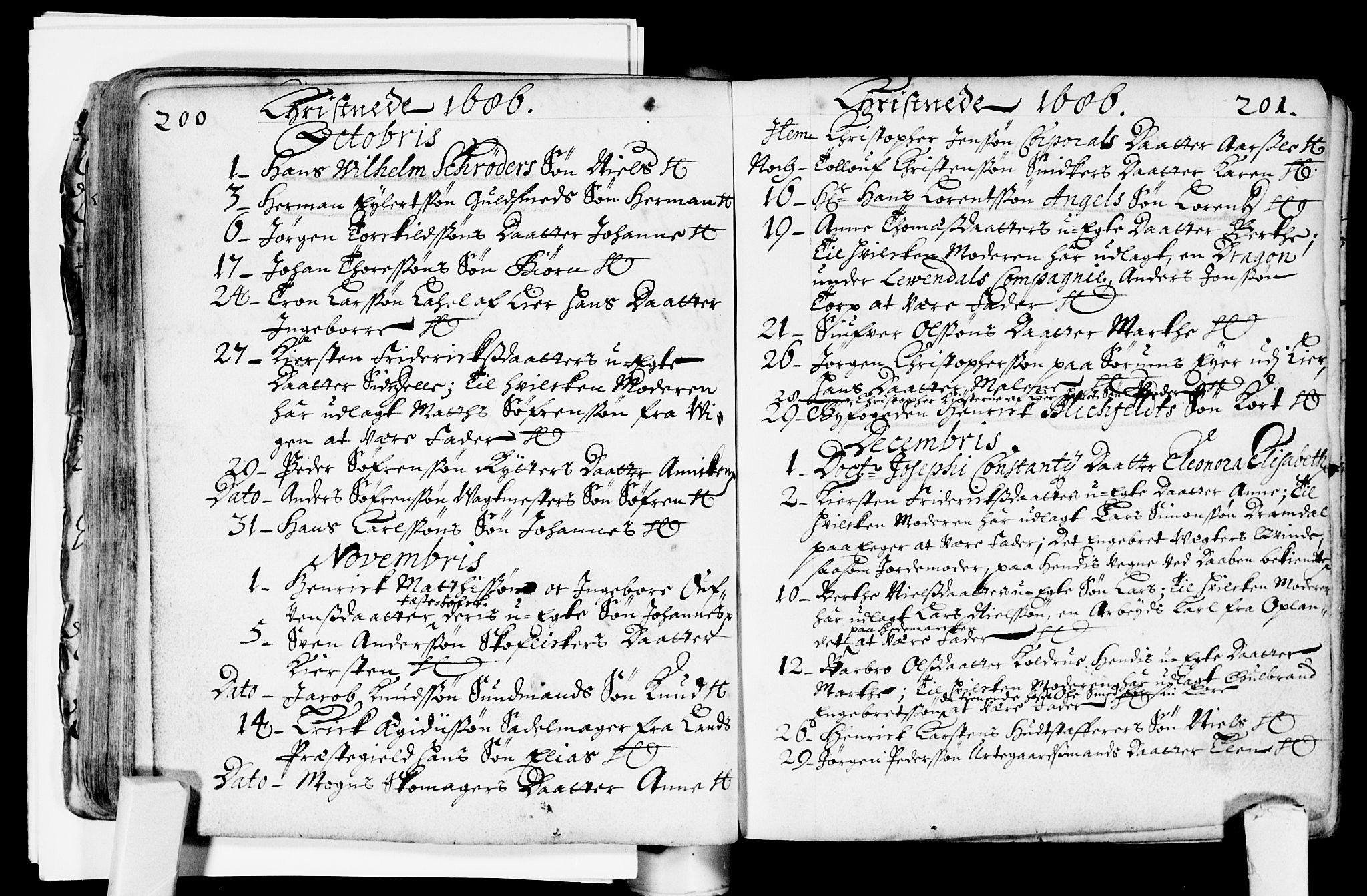 Bragernes kirkebøker, AV/SAKO-A-6/F/Fa/L0002: Parish register (official) no. I 2, 1680-1705, p. 200-201