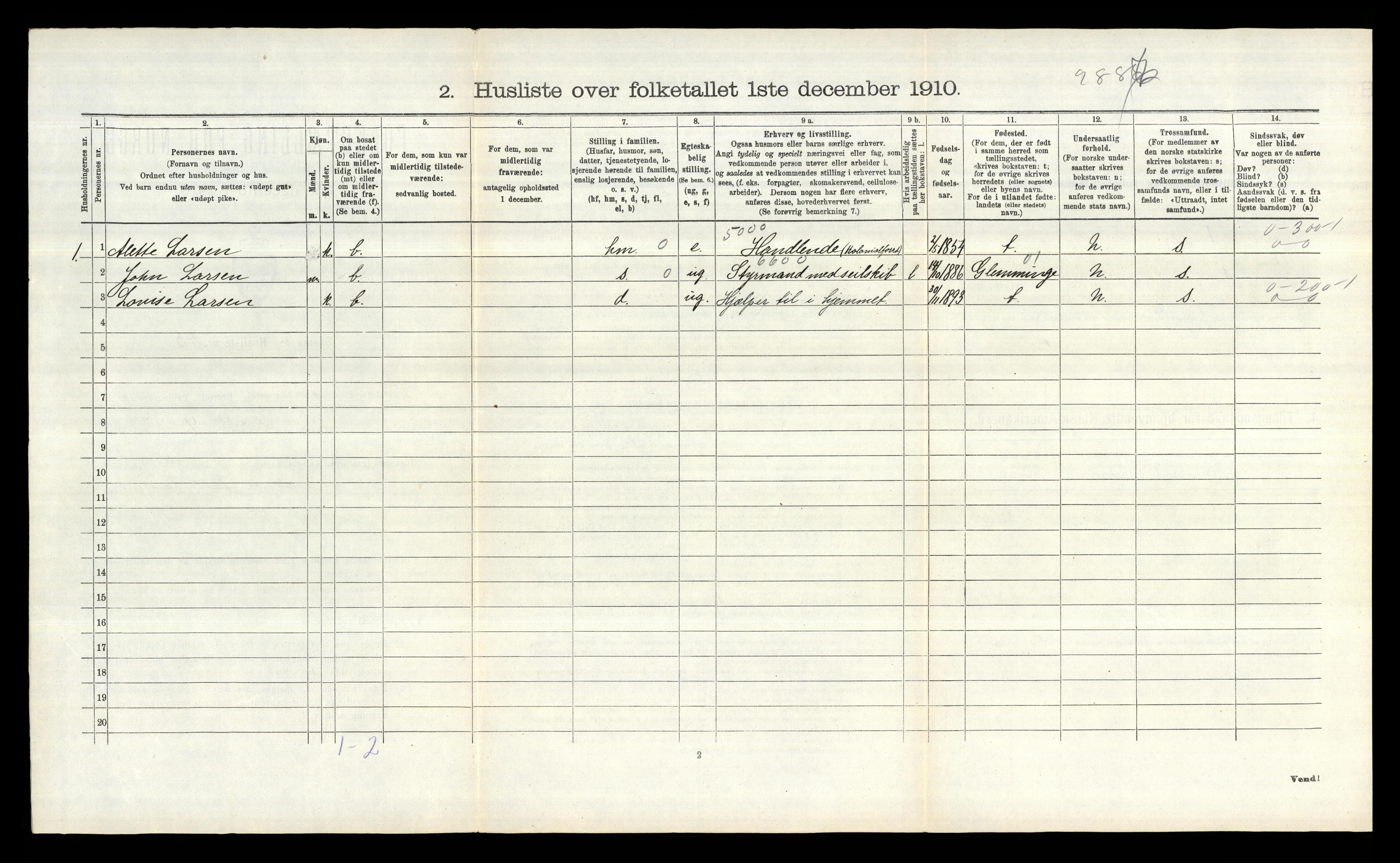 RA, 1910 census for Borge, 1910, p. 731