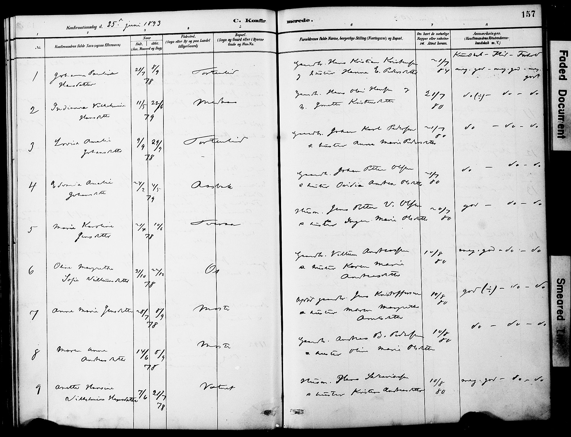 Ministerialprotokoller, klokkerbøker og fødselsregistre - Nordland, AV/SAT-A-1459/849/L0690: Parish register (official) no. 849A02, 1890-1897, p. 157