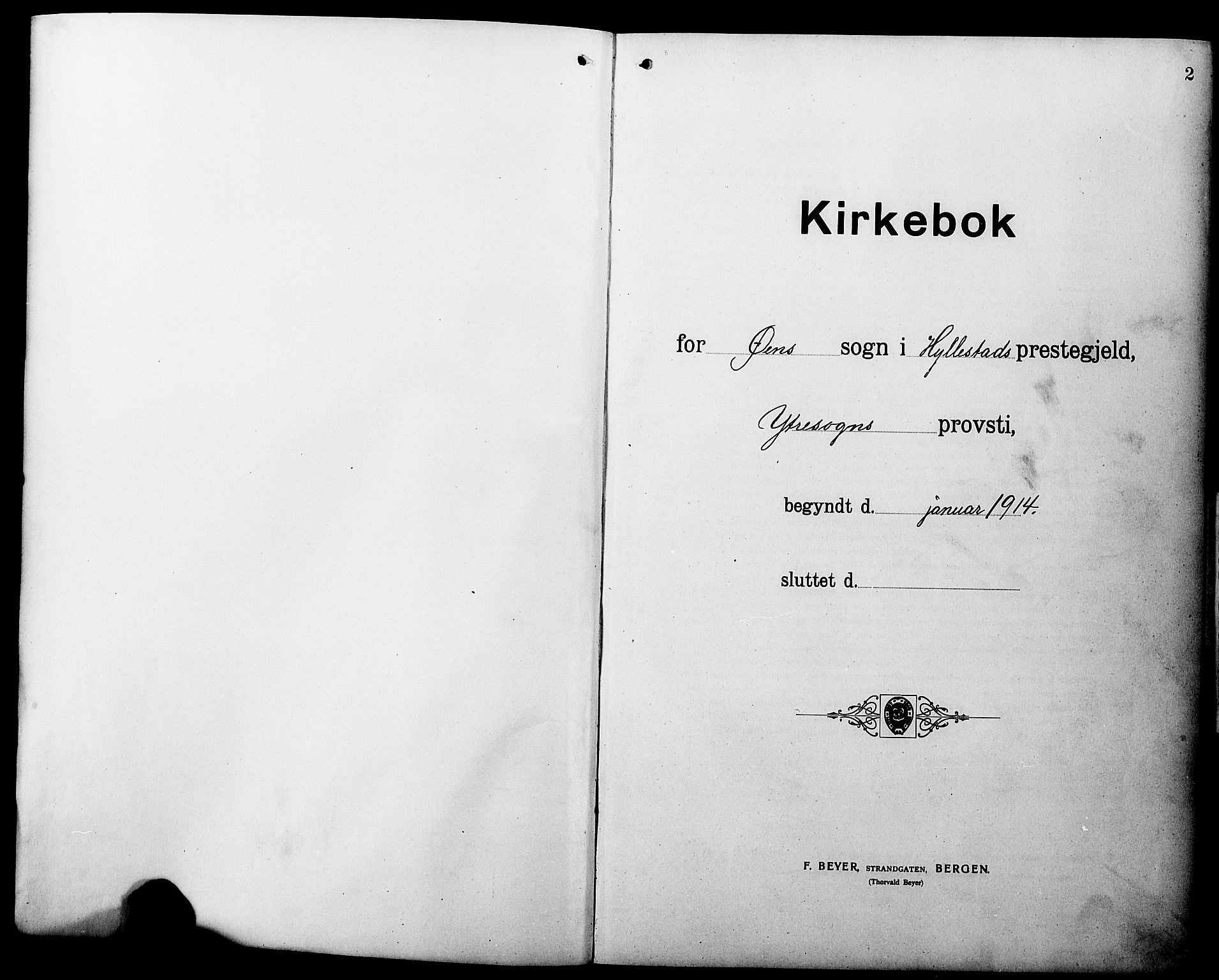 Hyllestad sokneprestembete, SAB/A-80401: Parish register (copy) no. C 4, 1914-1927, p. 2