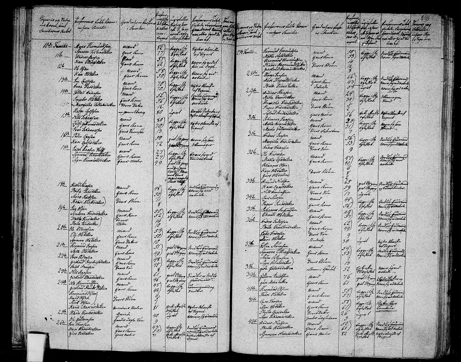RA, 1801 census for 1417P Vik, 1801, p. 219b-220a