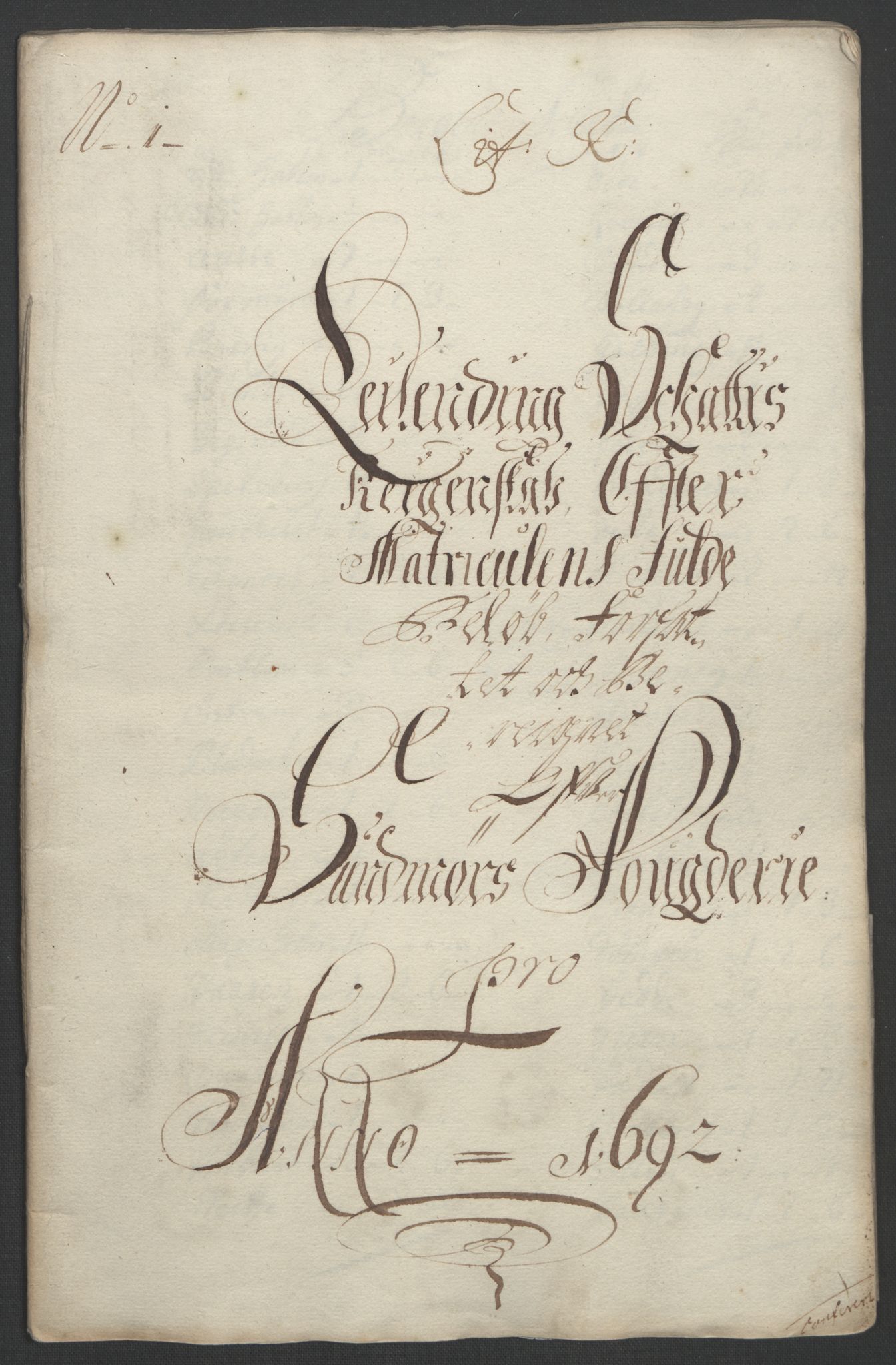 Rentekammeret inntil 1814, Reviderte regnskaper, Fogderegnskap, RA/EA-4092/R54/L3554: Fogderegnskap Sunnmøre, 1691-1693, p. 308