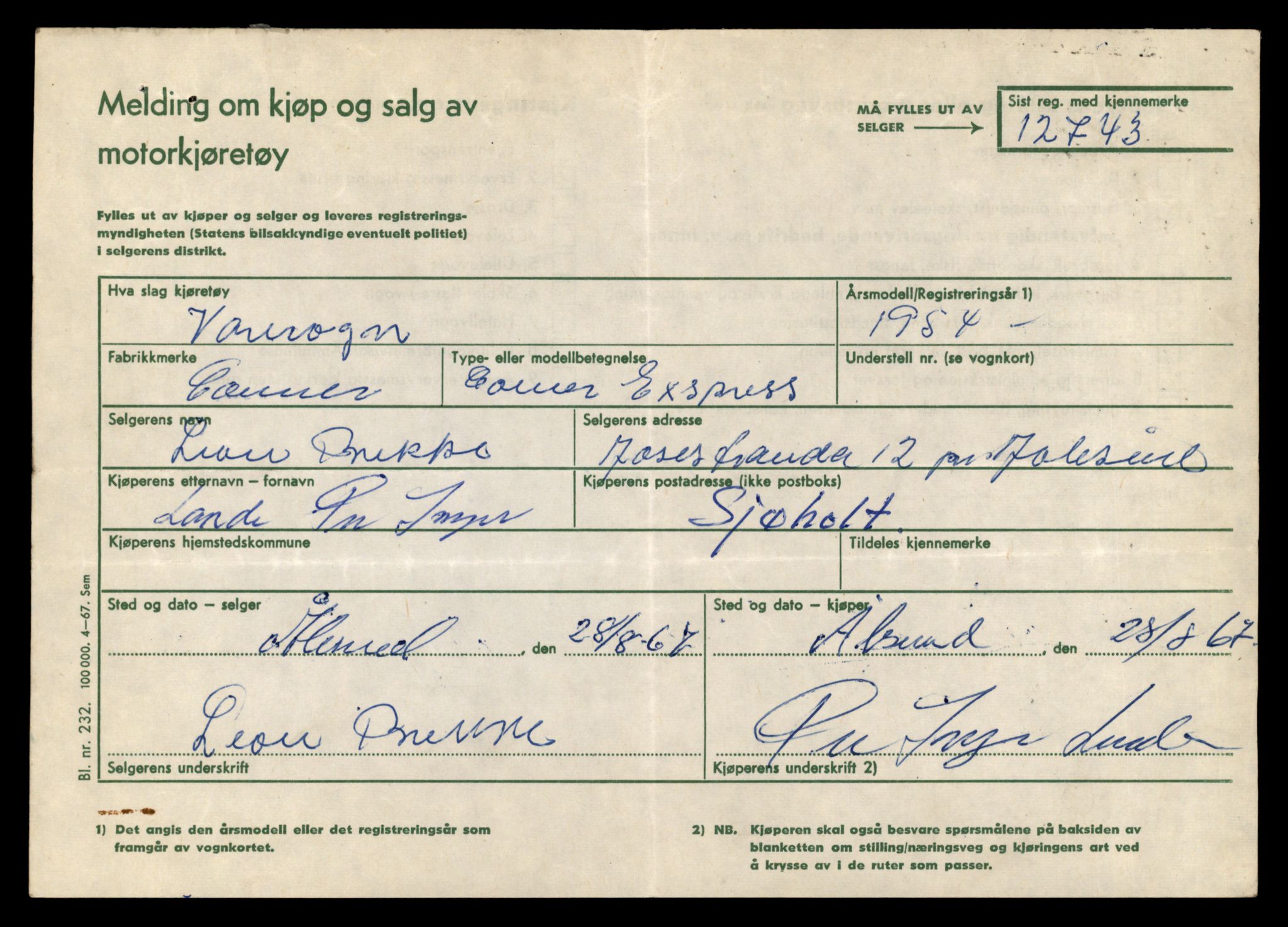 Møre og Romsdal vegkontor - Ålesund trafikkstasjon, AV/SAT-A-4099/F/Fe/L0035: Registreringskort for kjøretøy T 12653 - T 12829, 1927-1998, p. 1748