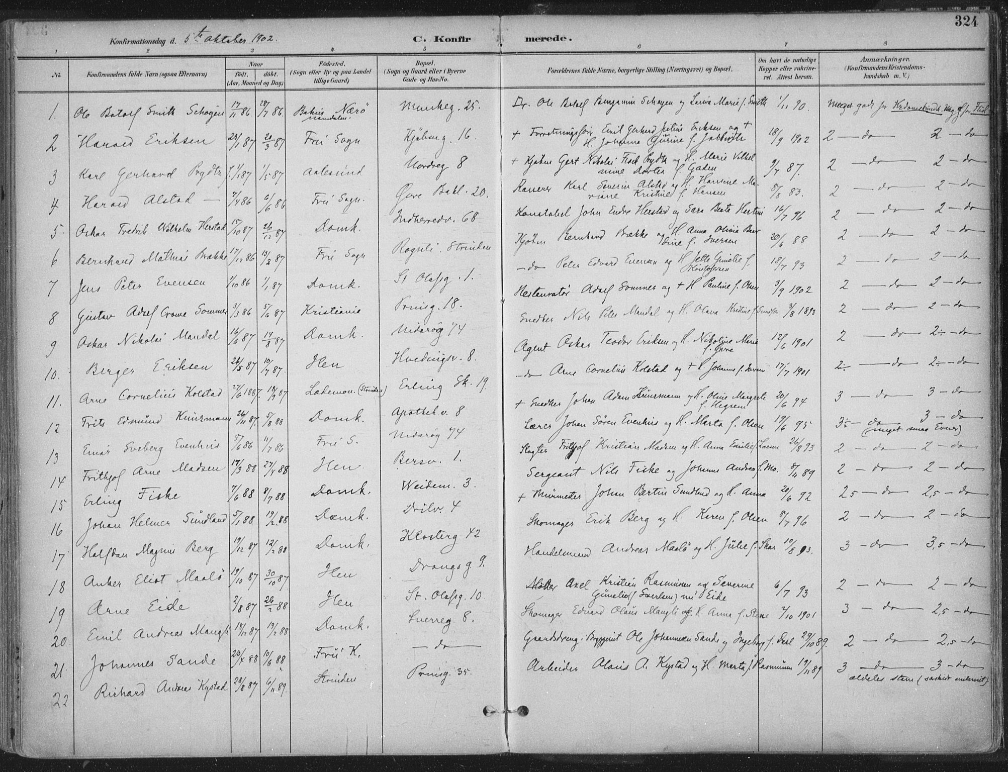 Ministerialprotokoller, klokkerbøker og fødselsregistre - Sør-Trøndelag, SAT/A-1456/601/L0062: Parish register (official) no. 601A30, 1891-1911, p. 324