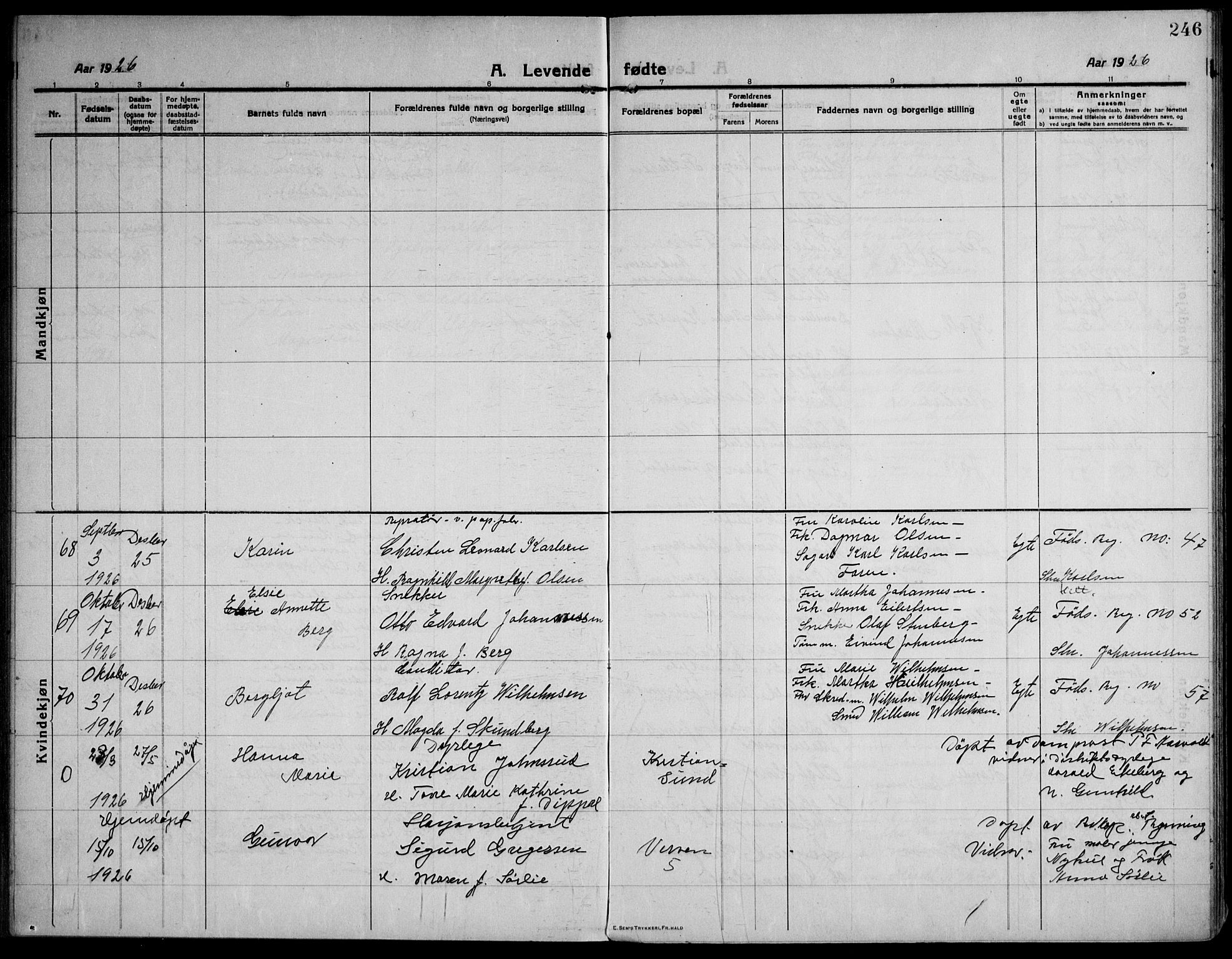 Strømsø kirkebøker, AV/SAKO-A-246/F/Fa/L0029: Parish register (official) no. I 27, 1915-1930, p. 246