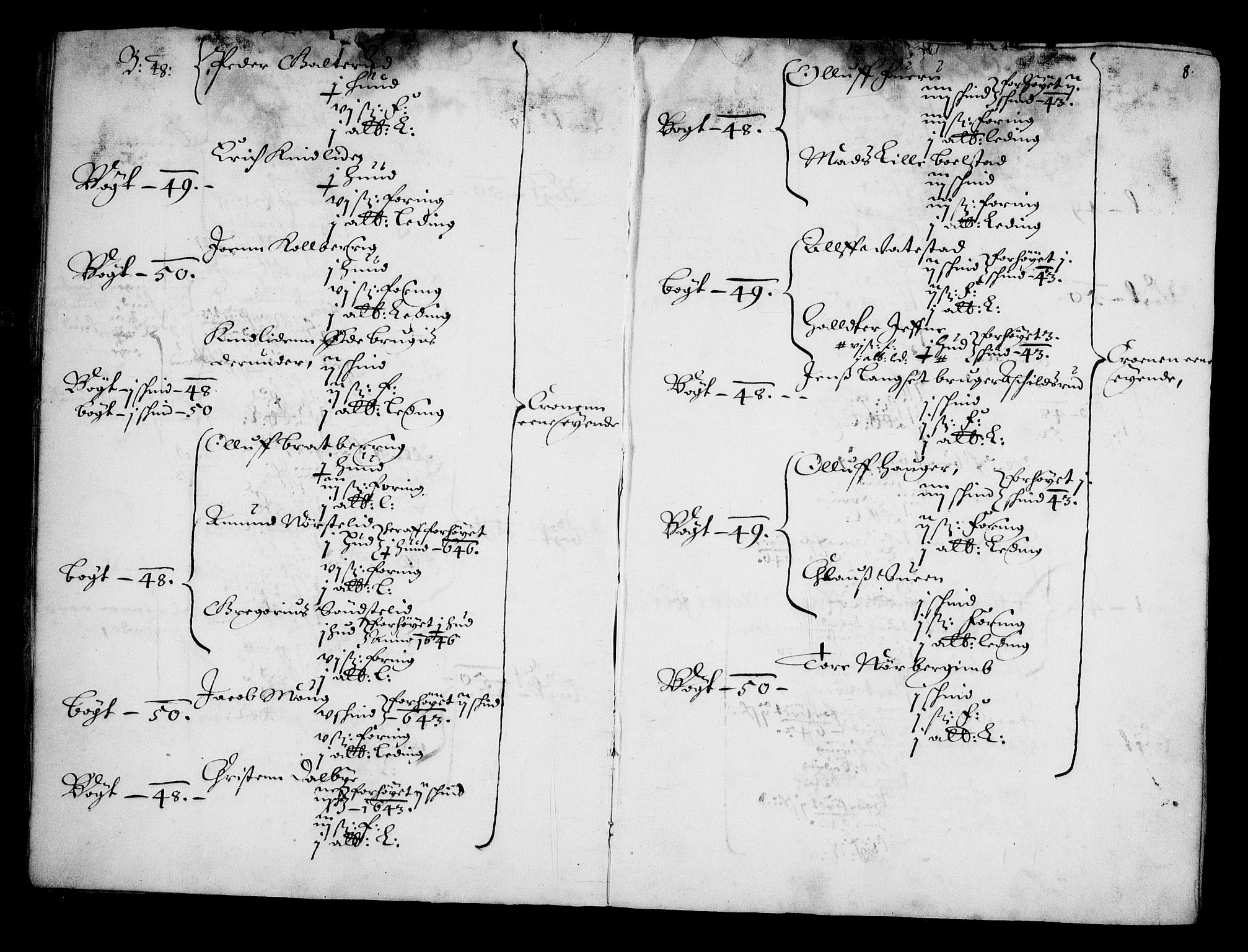 Rentekammeret inntil 1814, Realistisk ordnet avdeling, AV/RA-EA-4070/N/Na/L0001: [XI f]: Akershus stifts jordebok, 1652, p. 7b-8a