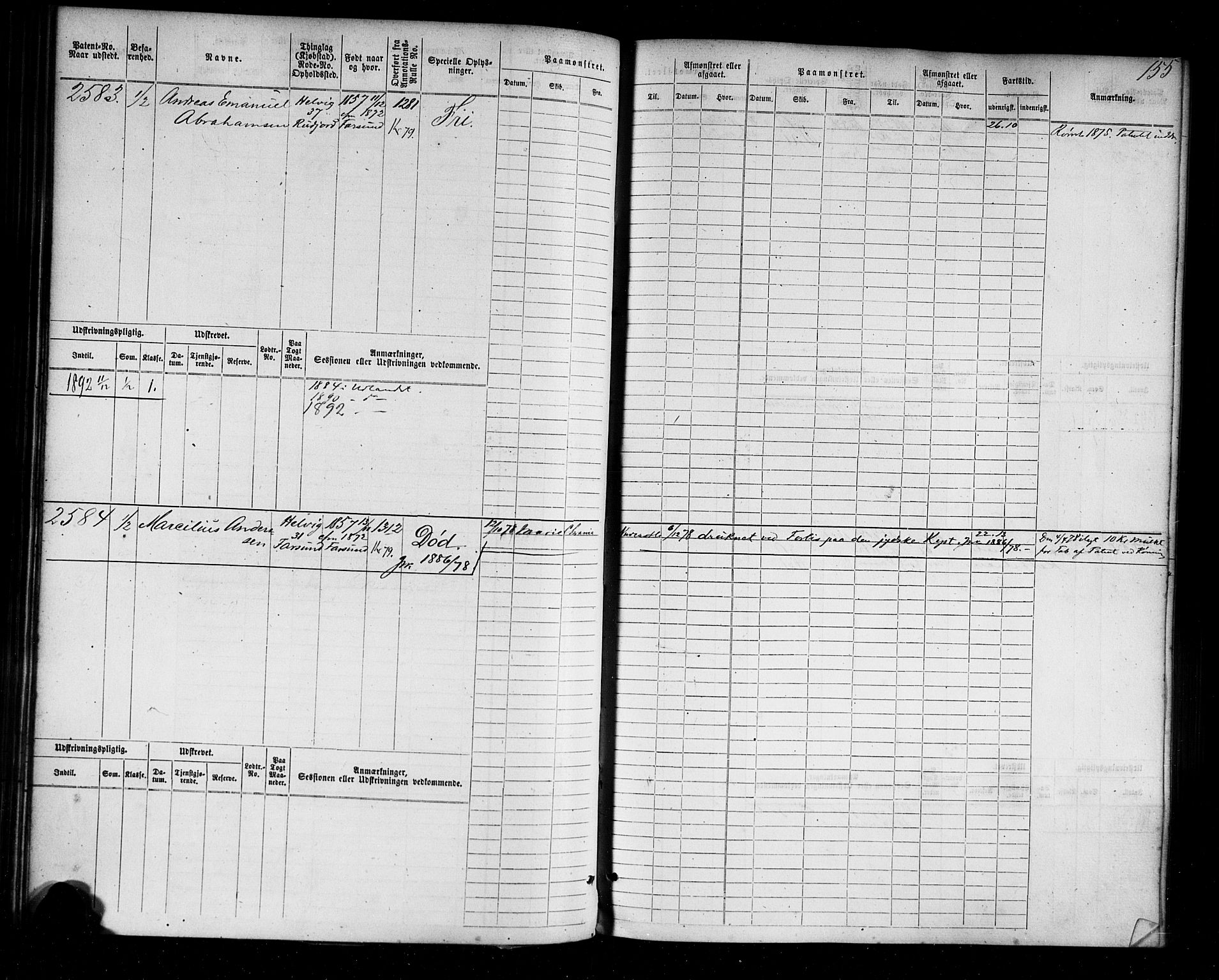 Farsund mønstringskrets, AV/SAK-2031-0017/F/Fb/L0004: Hovedrulle nr 2275-3040, M-7, 1875-1915, p. 159