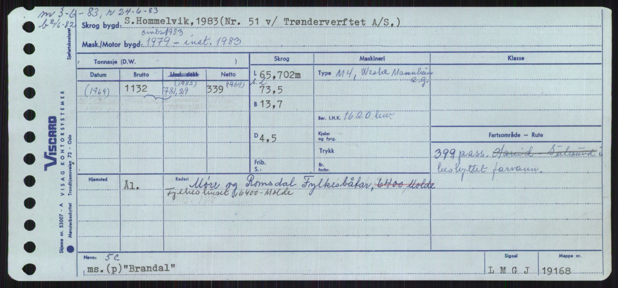 Sjøfartsdirektoratet med forløpere, Skipsmålingen, RA/S-1627/H/Ha/L0001/0002: Fartøy, A-Eig / Fartøy Bjør-Eig, p. 229