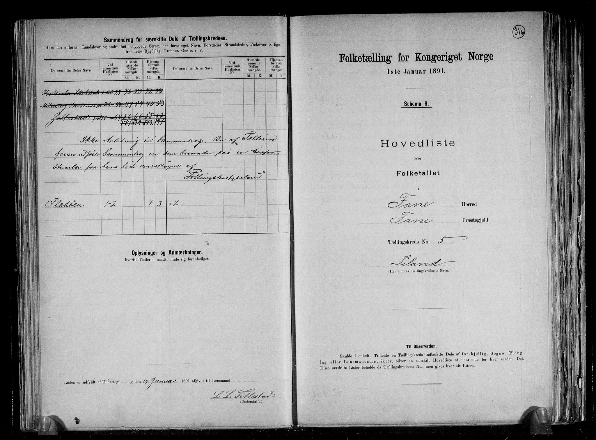 RA, 1891 census for 1249 Fana, 1891, p. 12