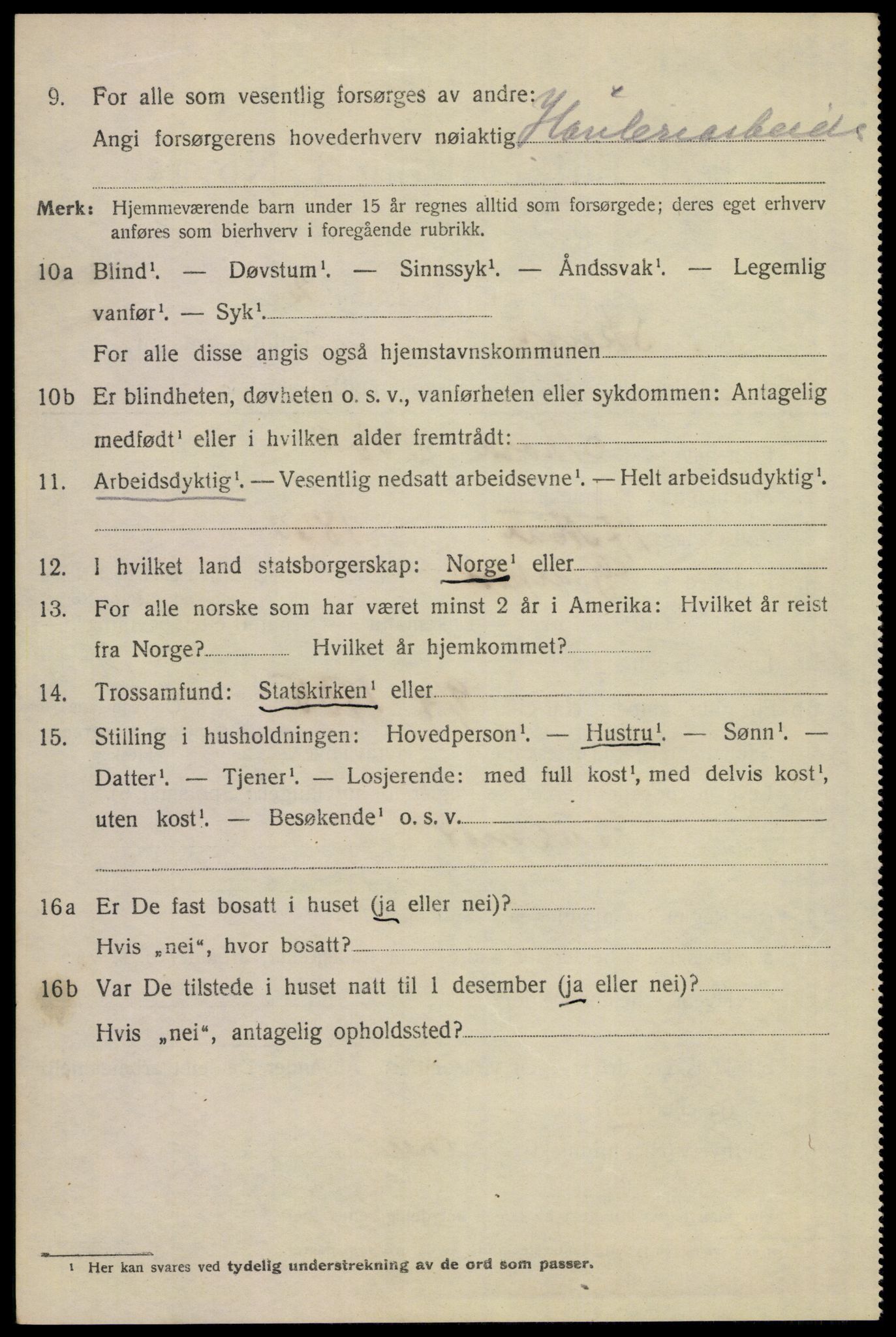 SAKO, 1920 census for Skien, 1920, p. 40357