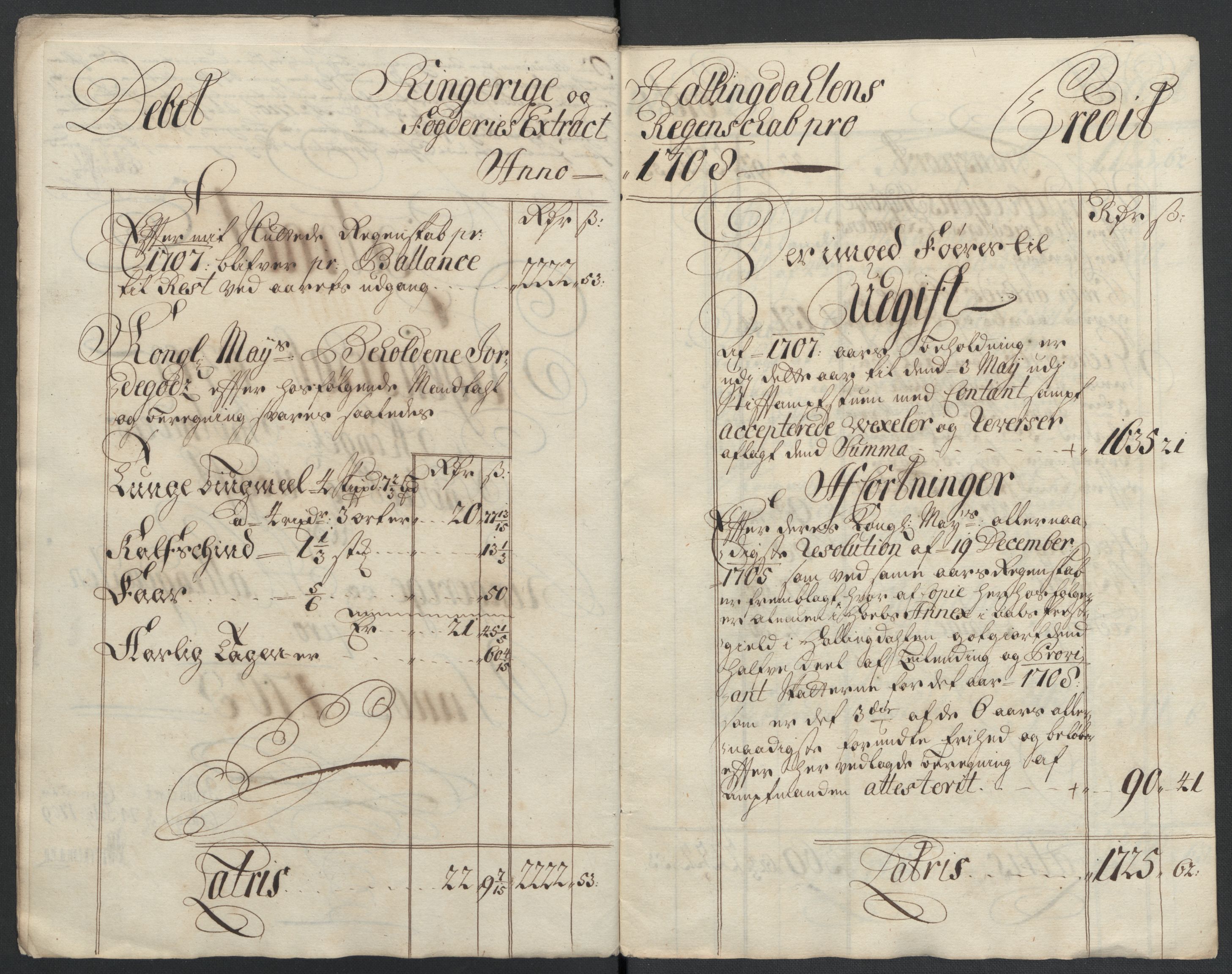 Rentekammeret inntil 1814, Reviderte regnskaper, Fogderegnskap, AV/RA-EA-4092/R22/L1467: Fogderegnskap Ringerike, Hallingdal og Buskerud, 1708, p. 11