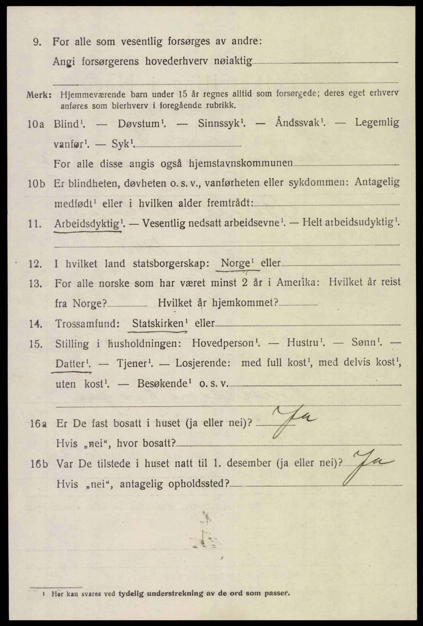 SAK, 1920 census for Landvik, 1920, p. 3395