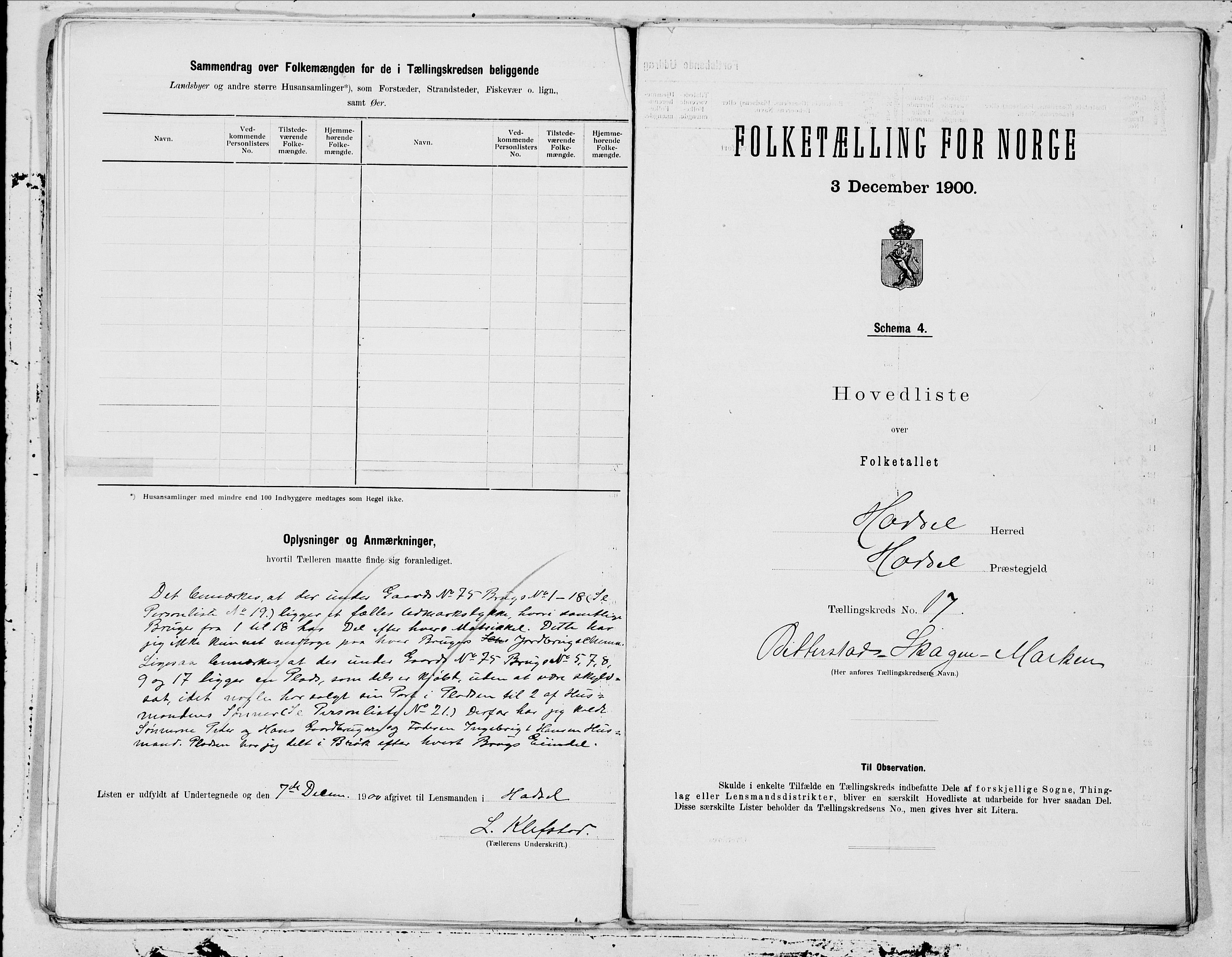 SAT, 1900 census for Hadsel, 1900, p. 32