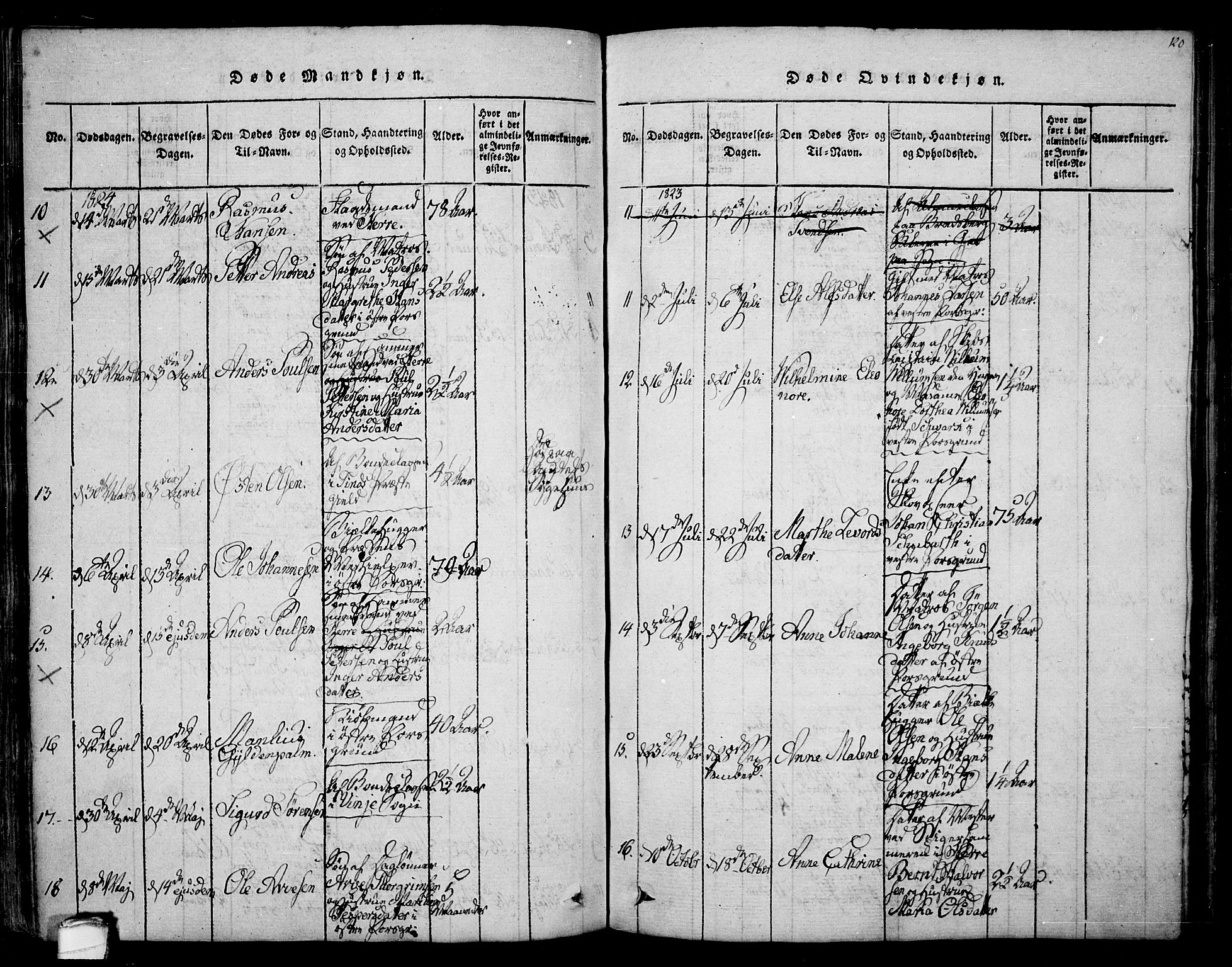 Porsgrunn kirkebøker , SAKO/A-104/F/Fa/L0004: Parish register (official) no. 4, 1814-1828, p. 120