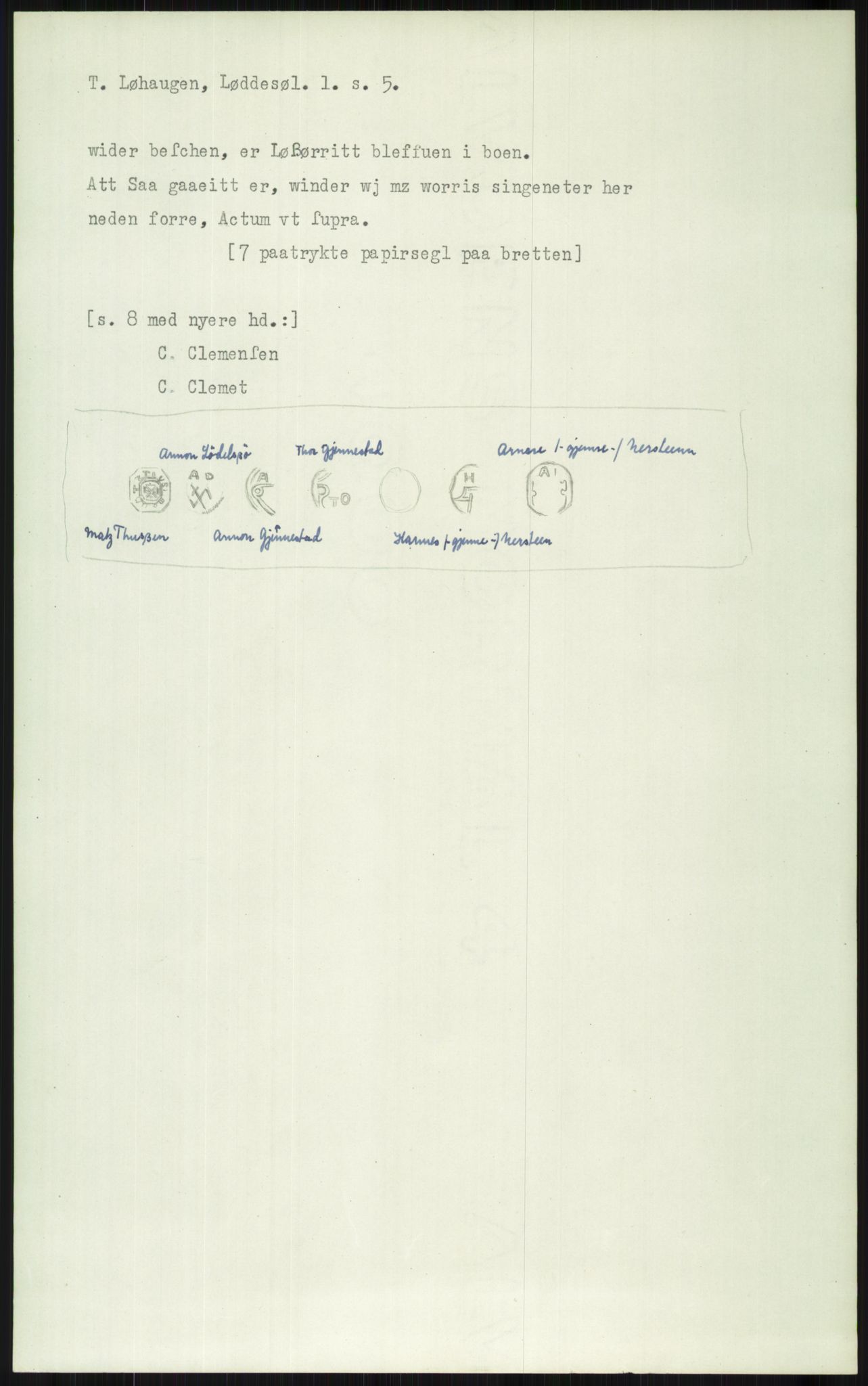 Samlinger til kildeutgivelse, Diplomavskriftsamlingen, AV/RA-EA-4053/H/Ha, p. 3169